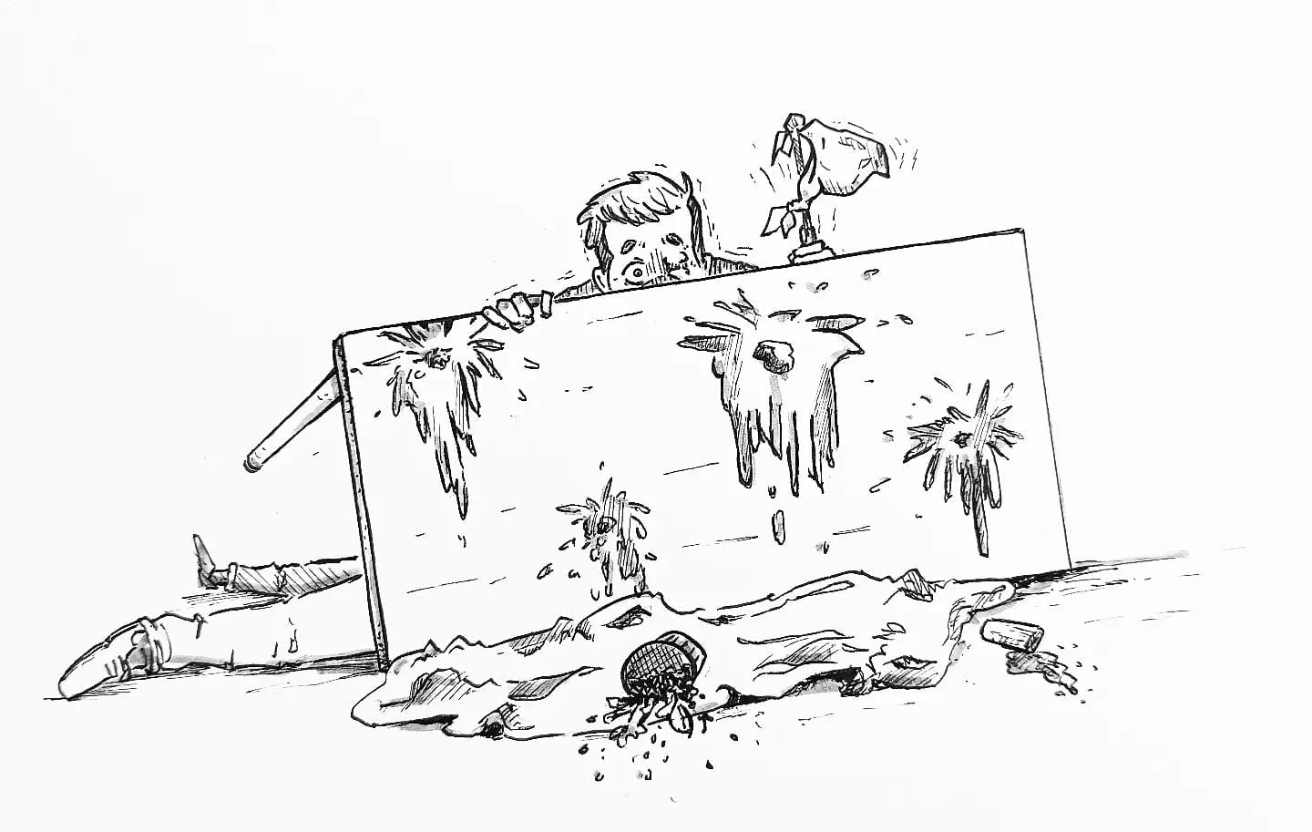 Ach wer kennt sie nicht, #teambuilding Workshops, alle sprechen sich Mal so richtig aus und am Ende sind alle wieder Freund! #workshop #teamausflug #office #Büro #kopfprojekt #blog #life #diary #tagebuch #zettelfan #zeichnen #zeichnung #bildchen #skizze #skribble #scribble #kritzelei #comic #drawing #illustration #painting #artbook #sketch #sketchbook #doodle #draft #inkdrawing