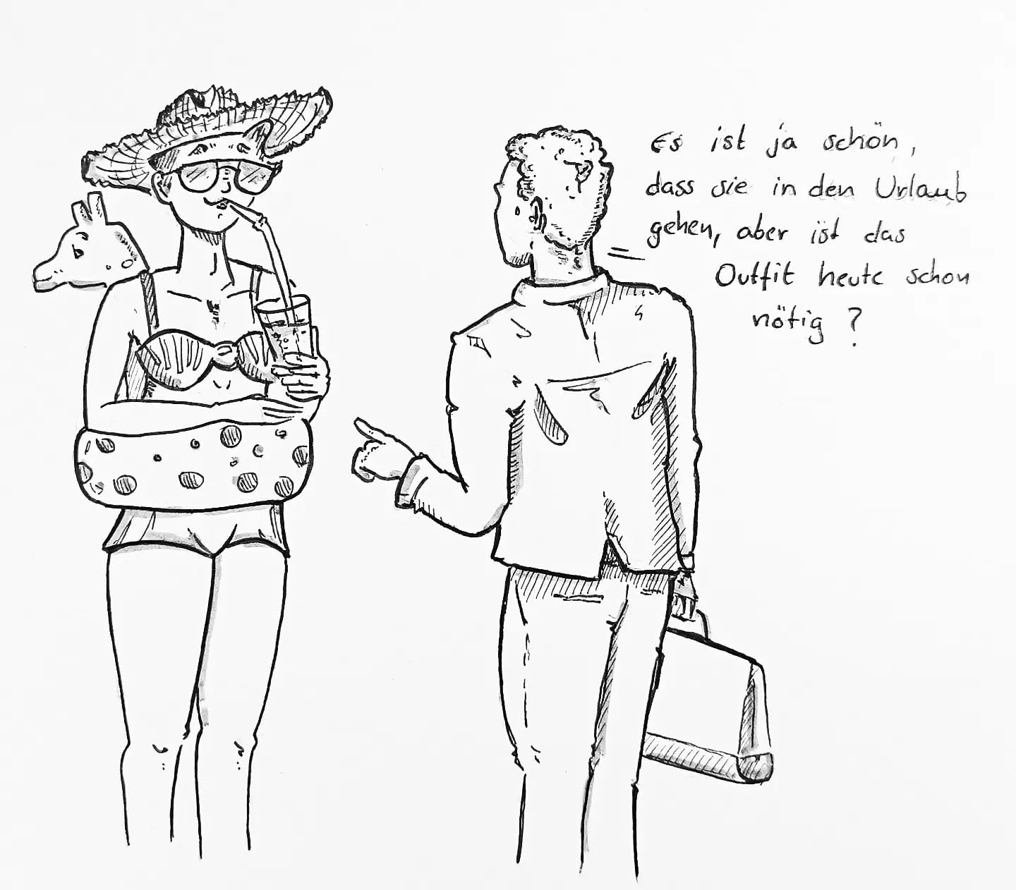 Auf geht's in den #Urlaub, und nach mir die Sintflut! Jetzt erst Mal zwei Wochen Pause ⏸️#kopfprojekt #blog #life #diary #tagebuch #zettelfan #zeichnen #zeichnung #bildchen #skizze #skribble #scribble #kritzelei #comic #drawing #illustration #painting #artbook #sketch #sketchbook #doodle #draft #inkdrawing