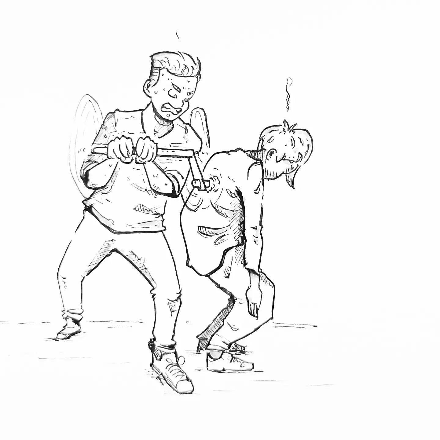 Ein Wochenende #kinderbespaßung fordert seinen Tribut, jetzt hilft nur wieder in "Schwung" kommen…#kopfprojekt #blog #life #diary #tagebuch #zettelfan #zeichnen #zeichnung #bildchen #skizze #skribble #scribble #kritzelei #comic #drawing #illustration #painting #artbook #sketch #sketchbook #doodle #draft #inkdrawing