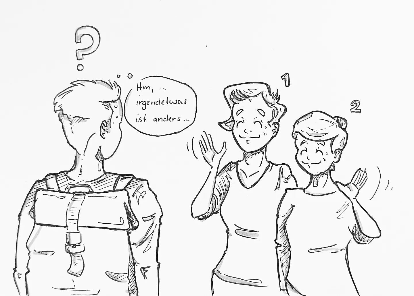 Wie es scheint, habe ich wohl kurzzeitig  jetzt zwei von denen Zuhause #doubletrouble ????#kopfprojekt #blog #life #diary #tagebuch #zettelfan #zeichnen #zeichnung #bildchen #skizze #skribble #scribble #kritzelei #comic #drawing #illustration #painting #artbook #sketch #sketchbook #doodle #draft #inkdrawing