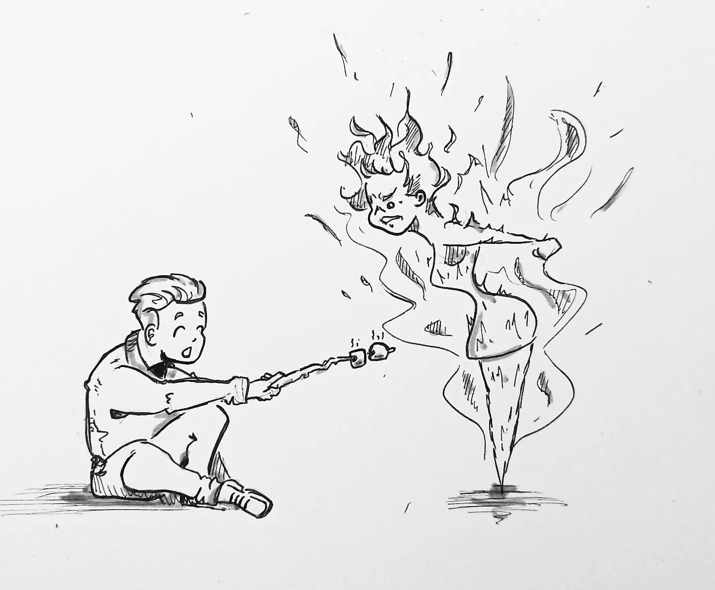 Gestern haben wir #elemental von #disney #pixar geschaut, dass musste ich gleich Mal verarbeiten  sehr schöner Film im übrigen. #kopfprojekt #blog #life #diary #tagebuch #zettelfan #zeichnen #zeichnung #bildchen #skizze #skribble #scribble #kritzelei #comic #drawing #illustration #painting #artbook #sketch #sketchbook #doodle #draft #inkdrawing