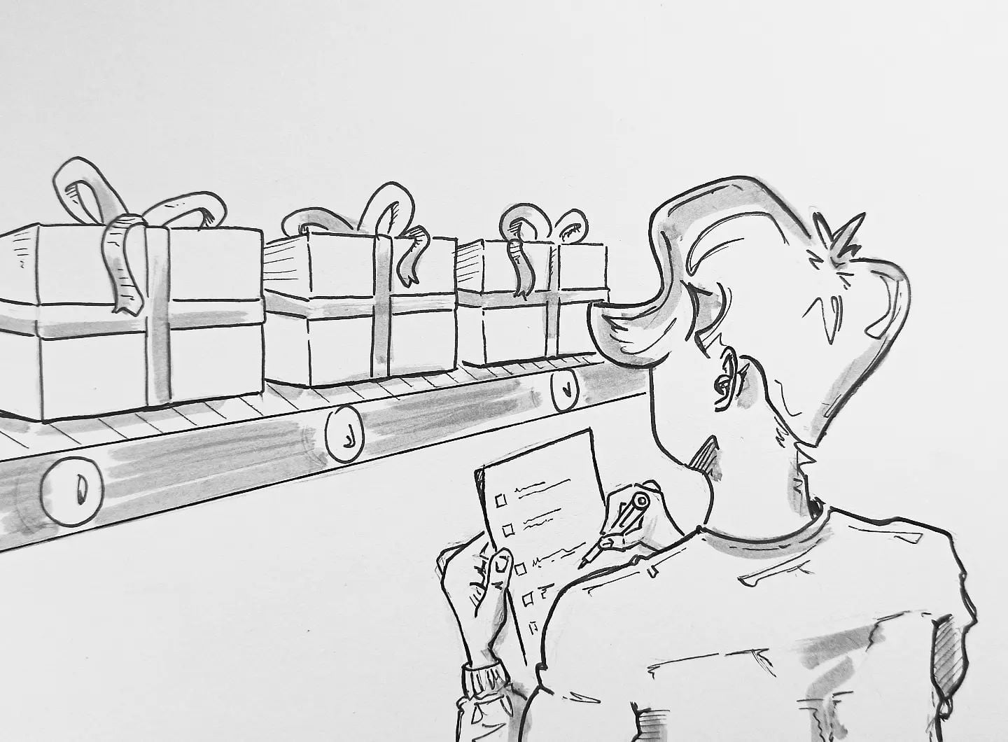 Die Produktion ist so gut wie abgeschlossen, gefühlte 256 Pakete verlassen bald die Wichtelstube.#kopfprojekt #blog #life #diary #tagebuch #zettelfan #zeichnen #zeichnung #bildchen #skizze #skribble #scribble #kritzelei #comic #drawing #illustration #painting #artbook #sketch #sketchbook #doodle #draft #inkdrawing