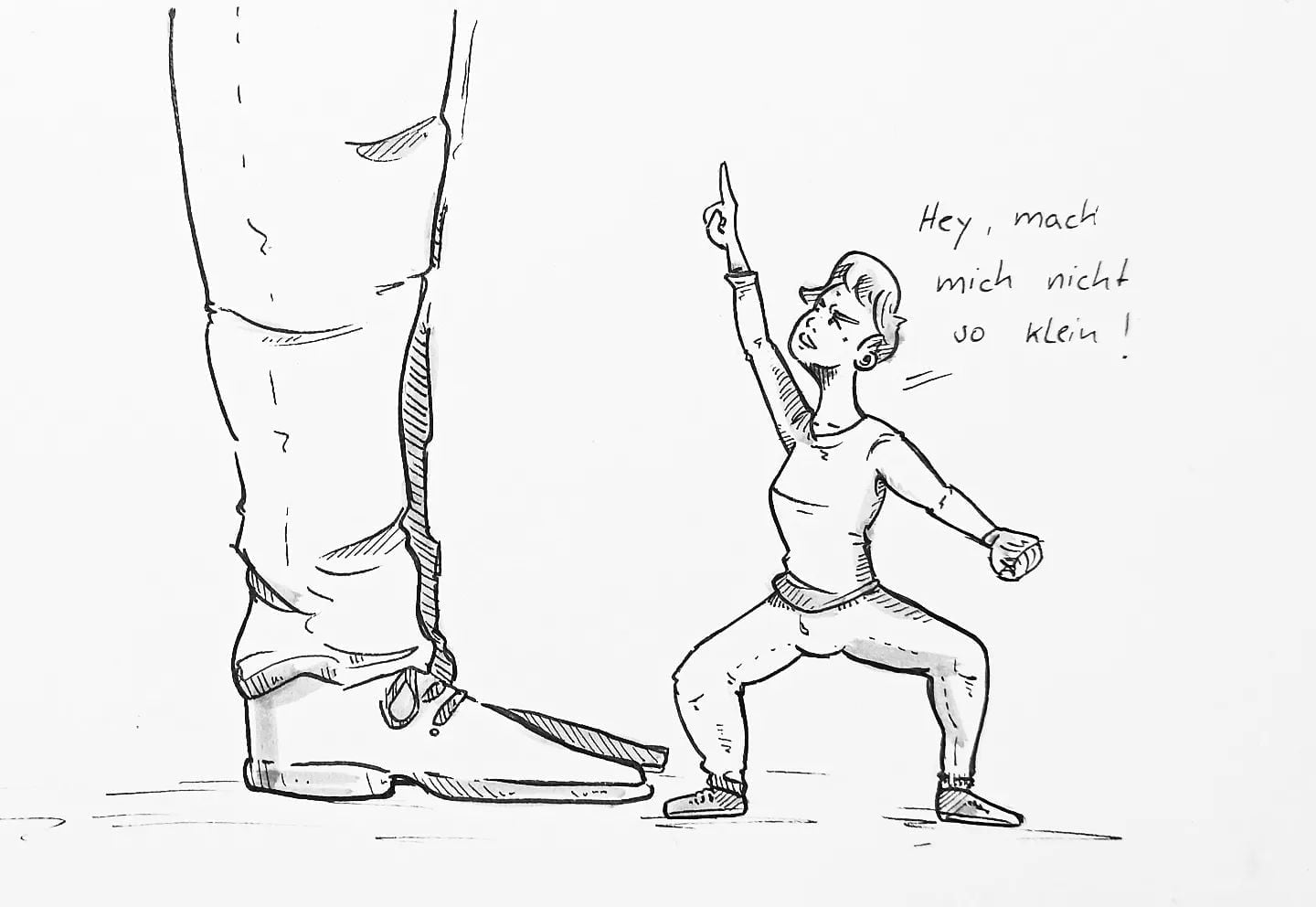 Keine sorge, hier wird niemand kleiner gemacht ️ maximal einen Kopf kürzer ????#kopfprojekt #blog #life #diary #tagebuch #zettelfan #zeichnen #zeichnung #bildchen #skizze #skribble #scribble #kritzelei #comic #drawing #illustration #painting #artbook #sketch #sketchbook #doodle #draft #inkdrawing