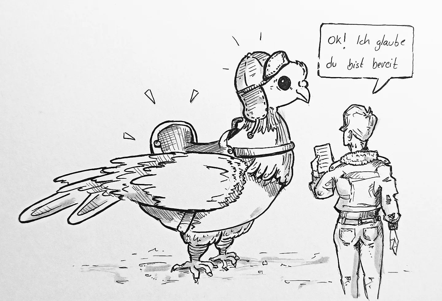 Laut der #checkliste ist auch Dia's #tierzeichen 2024 bereit zum abheben. #kopfprojekt #blog #life #diary #tagebuch #zettelfan #zeichnen #zeichnung #bildchen #skizze #skribble #scribble #kritzelei #comic #drawing #illustration #painting #artbook #sketch #sketchbook #doodle #draft #inkdrawing