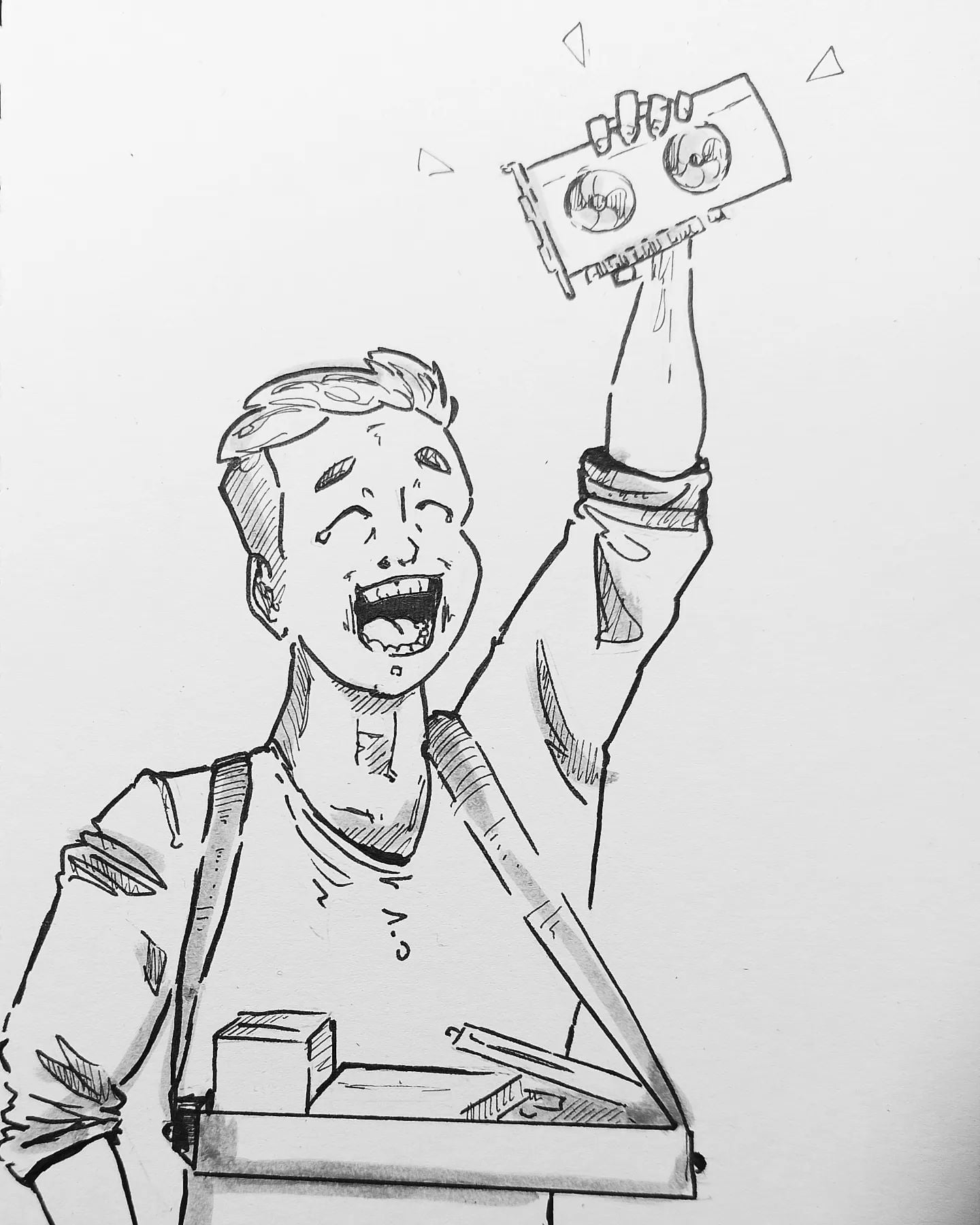 Billige Hardware, schöne billige Hardware, los Leute kauft, mit Aktion, 2 für 1! #kopfprojekt #blog #life #diary #tagebuch #zettelfan #zeichnen #zeichnung #bildchen #skizze #skribble #scribble #kritzelei #comic #drawing #illustration #painting #artbook #sketch #sketchbook #doodle #draft #inkdrawing