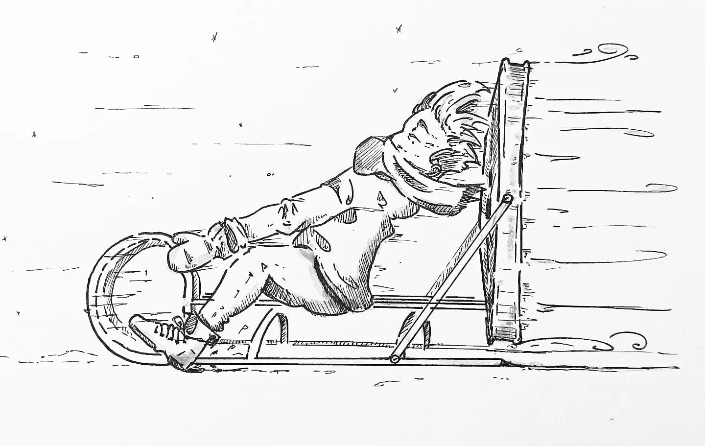 #Glatteis auf den Straßen, kein Bock auf  #Auto oder #Fahrrad? Kein Problem, bisschen Tuning und der alte #Schlitten tut's auch!