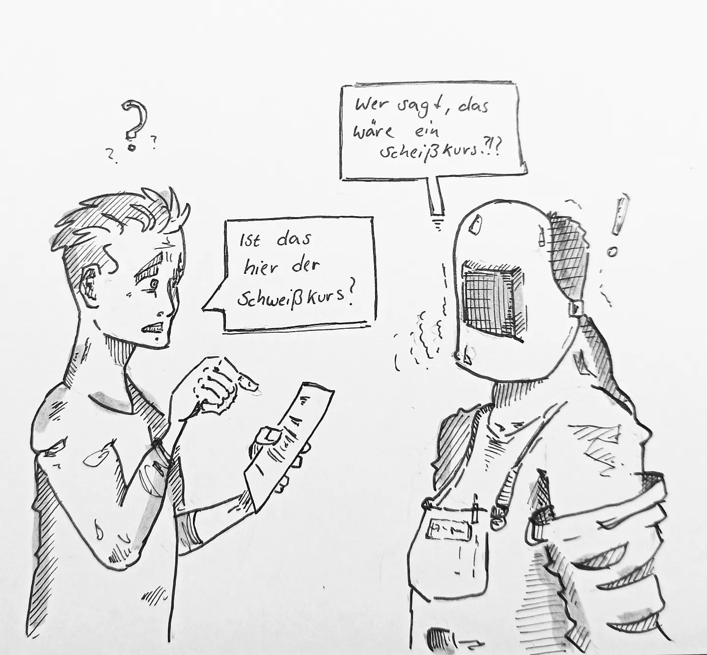 Das könnte zu diversen Verständigungsproblemen führen ️#kopfprojekt #schweißen #kurs