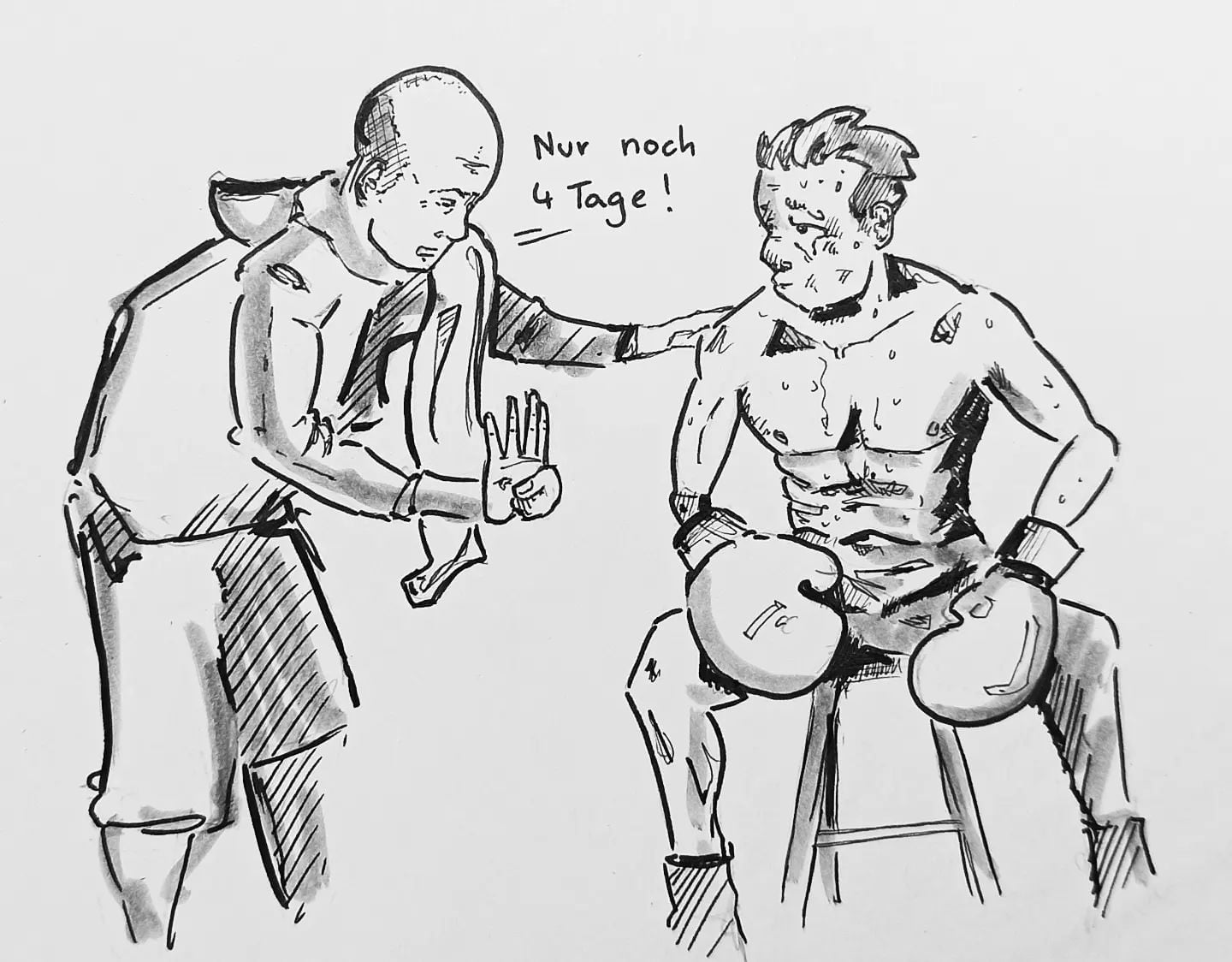 Ok, es wird hart und es wird schmerzhaft, aber wir schaffen das! 4 Tage auf geht's ...#kopfprojekt #kurzewoche #blog #life #diary #tagebuch #zettelfan #zeichnen #zeichnung #bildchen #skizze #skribble #scribble #kritzelei #comic #drawing #illustration #painting #artbook #sketch #sketchbook #doodle #draft #inkdrawing