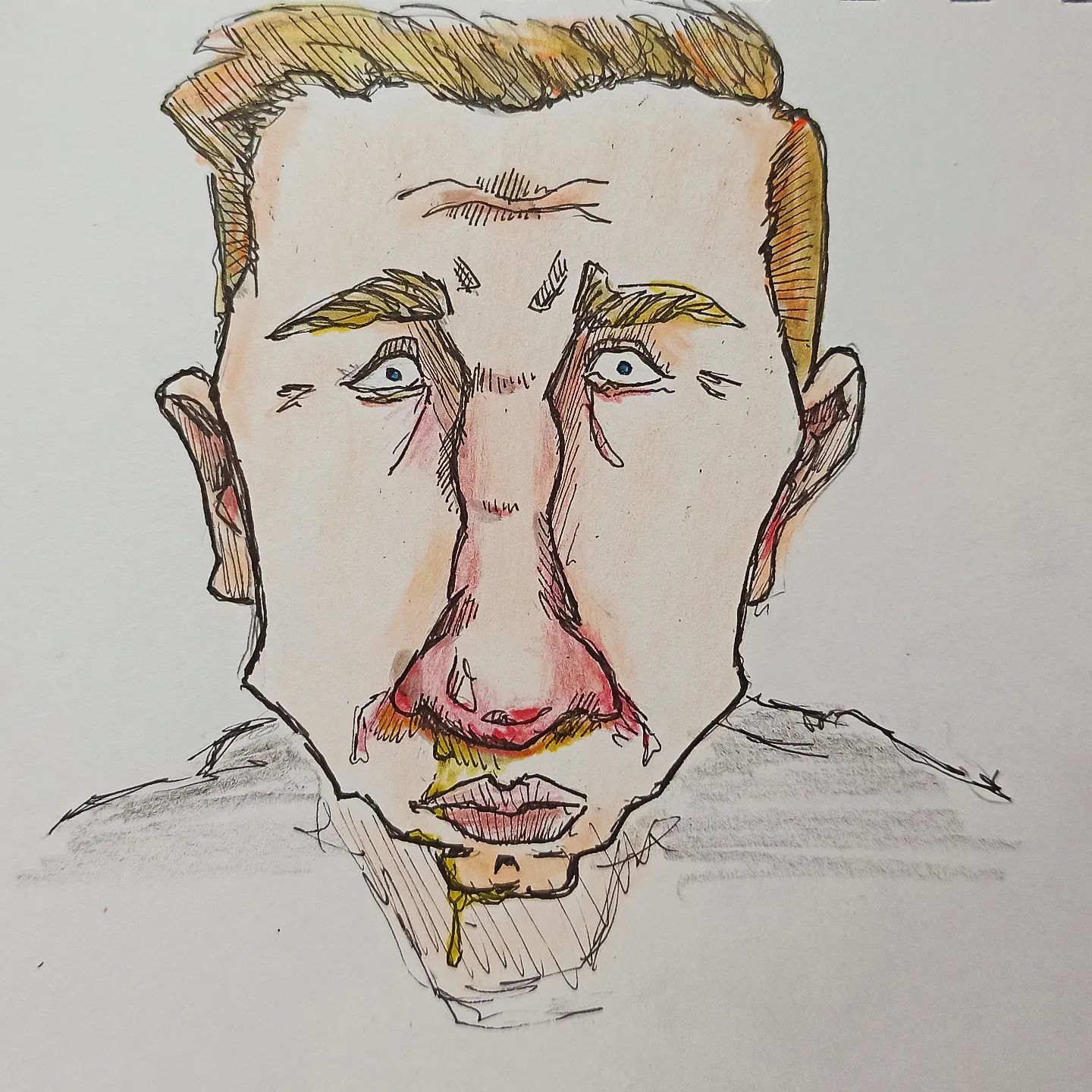 Der perfekte #Arbeitnehmer wird wenn überhaupt, zum #Freitag #krank und kuriert selbstverständlich über ein sommerliches #Wochenende erfolgreich aus. Erholt findet er sich am #Montag wieder in seiner gewohnten Rolle ein.#herzlichenglückwunsch #kopfprojekt #pokalderwirtschaft #grippalerinfekt #kunst #rotze