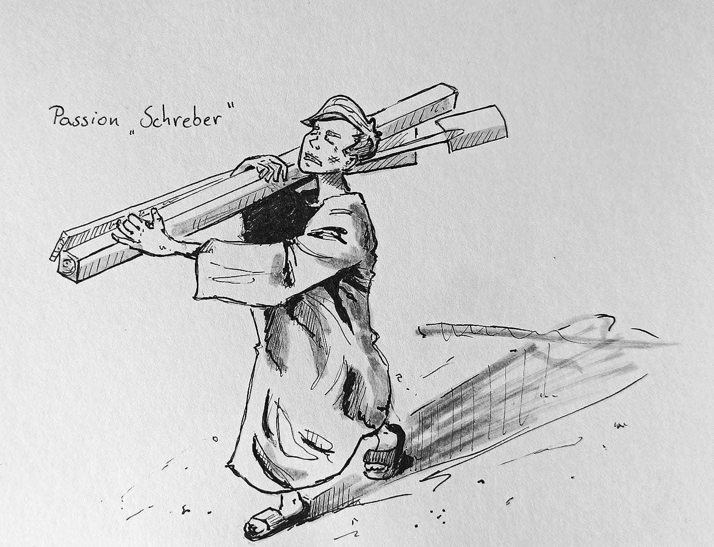 So ein #kleingarten ist nichts für schwache Nerven. Blut, Schweiß, Geld - du musst alles opfern!#kopfprojekt #schrebergarten #kritzeln #artdaily #comicsketch #sketchdaily