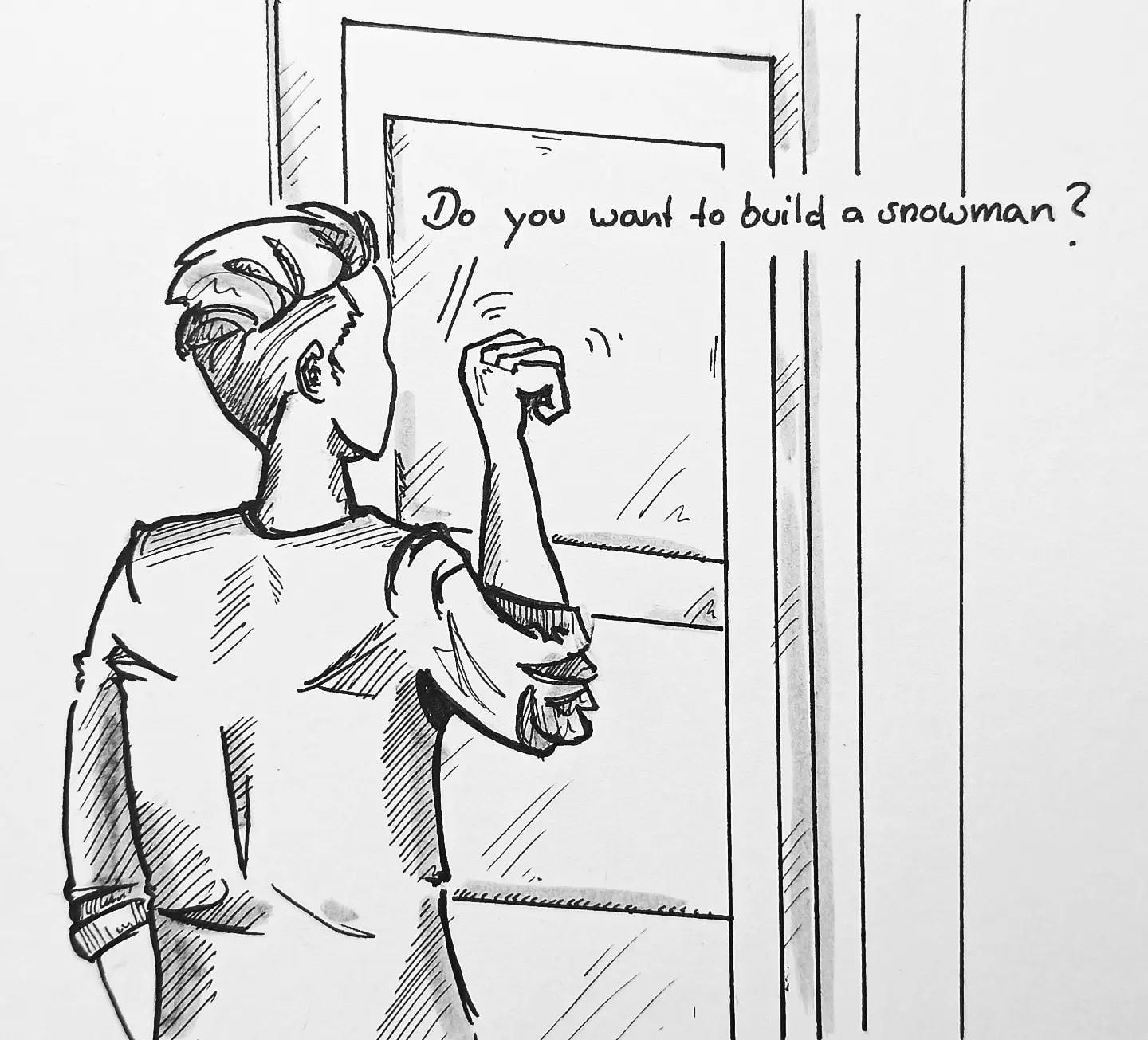 22. April, knackige 0 Grad und wenn ich aus dem Fenster schaue sehe ich weiße Dächer und leise rieselt der #Schnee ... So war das eigentlich nicht geplant ????#kopfprojekt #kalt #kaltesDeutschland #winter #winteriscoming #snowinsummer #blog #life #diary  #zettelfan #zeichnen #zeichnung #bildchen #skizze #skribble #scribble #kritzelei #comic #drawing #illustration #painting #artbook #sketch #sketchbook #doodle #draft