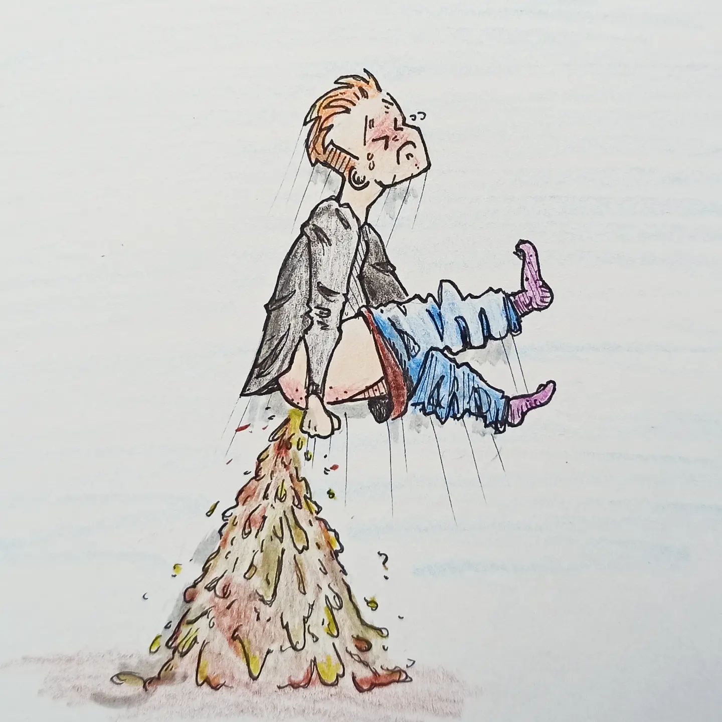 Ok, zugegeben noch ist der Restaurant-Test ganz gut verlaufen. Ich denke aber beim nächsten Mal vielleicht doch wieder mit Besteck ????️#kopfprojekt #blog #poop #fart #restaurant #life #diary #tagebuch #zettelfan #zeichnen #zeichnung #bildchen #skizze #skribble #scribble #kritzelei #comic #drawing #illustration #painting #artbook #sketch #sketchbook #doodle #draft #inkdrawing