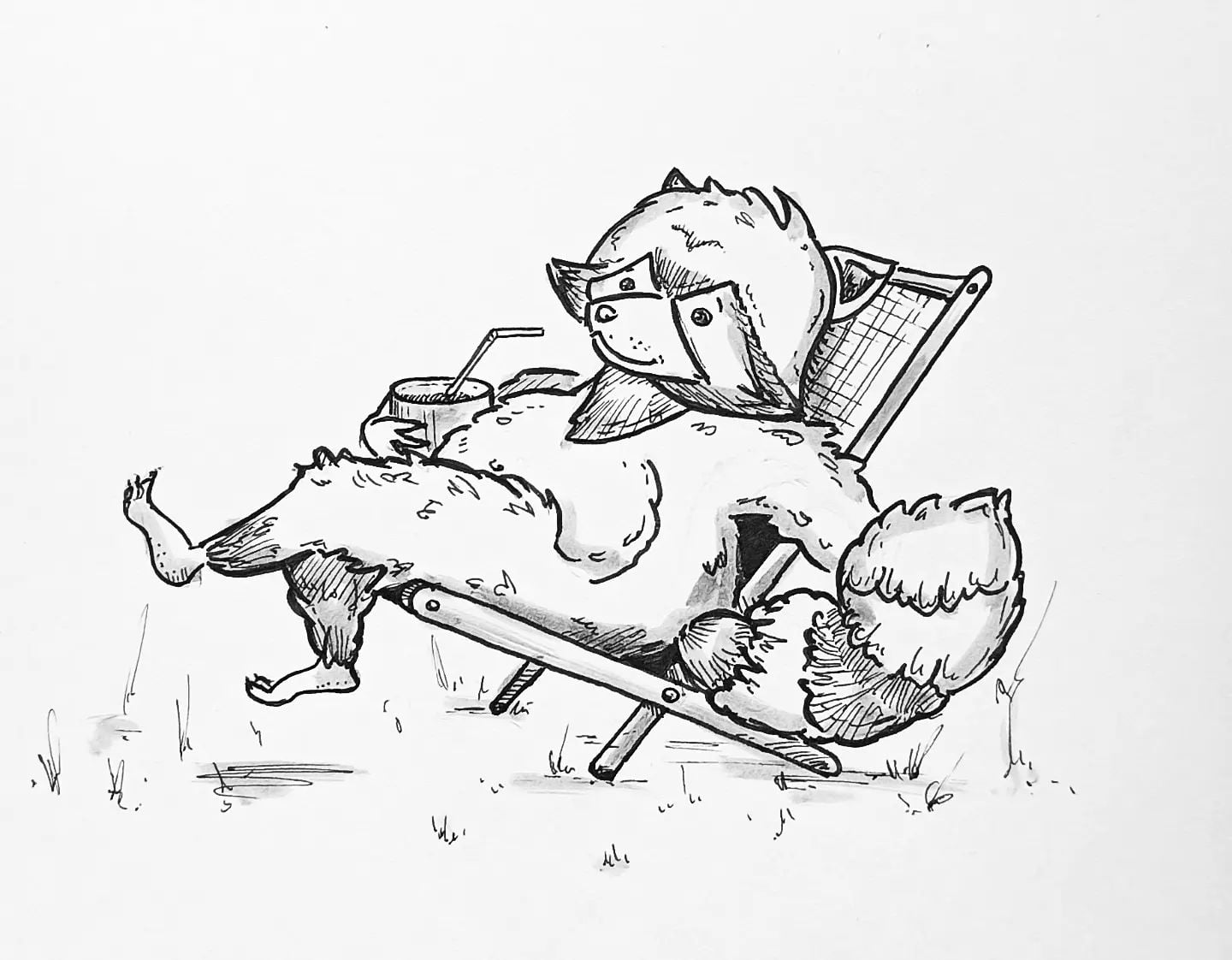 Neuer Gartenbewohner hat es sich schon ganz schön gemütlich gemacht... Zugegeben, niedlich ist er schon. ???? #racoon#kopfprojekt #blog #life #diary #tagebuch #zettelfan #zeichnen #zeichnung #bildchen #skizze #skribble #scribble #kritzelei #comic #drawing #illustration #painting #artbook #sketch #sketchbook #doodle #draft #inkdrawing