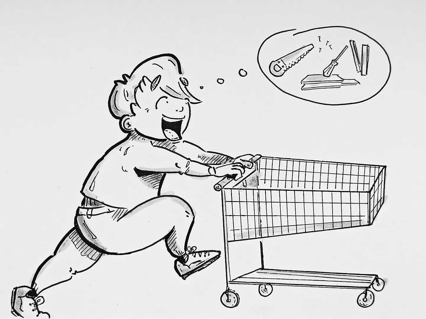 Neues Hobby freigeschaltet, mindestens 1x am Tag in den Baumarkt. Es gibt immer was zu tun!#kopfprojekt #baumarkt #hornbach #neverendingstory #mangastyle #shiby #cart