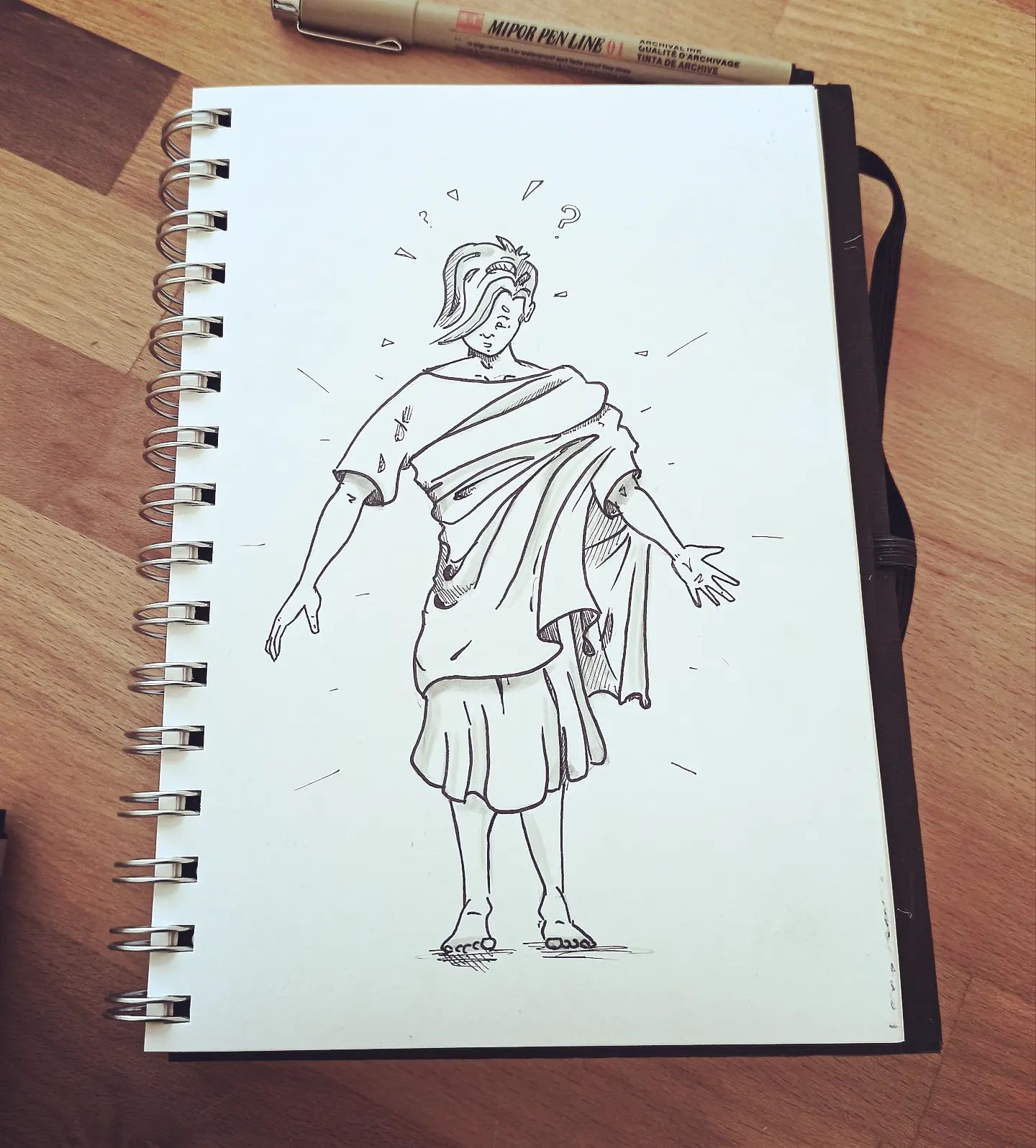 Heute mal #persischeküche da möchte man schon passend gekleidet sein. #kopfprojekt #blog #life #diary #tagebuch #zettelfan #zeichnen #zeichnung #bildchen #skizze #skribble #scribble #kritzelei #comic #drawing #illustration #sketch #sketchbook #doodle #draft