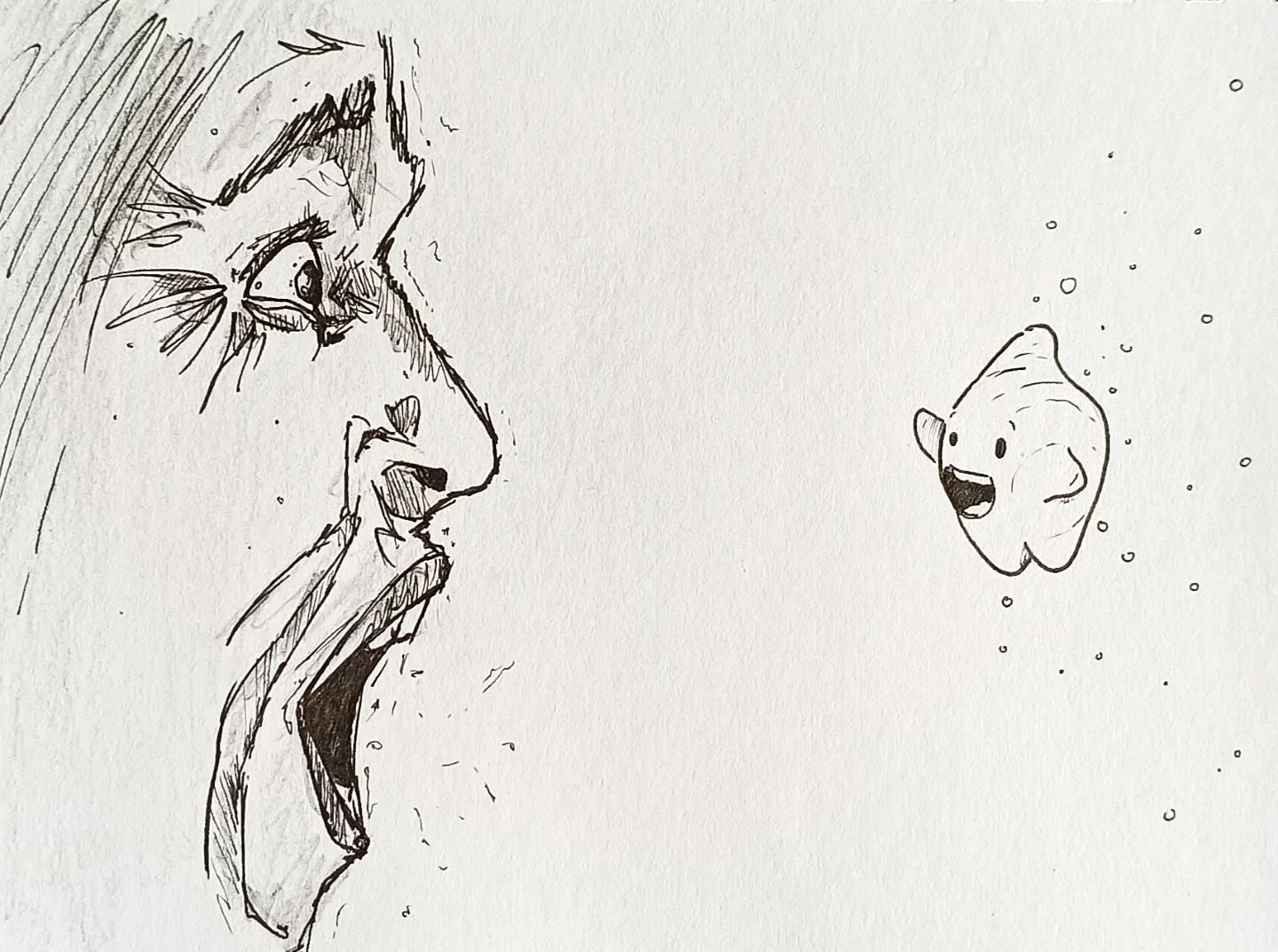 Heut mal was wildes, ich nenne es "Angst vor der Zukunft" ???? Damir einen schönen #Freitag #kopfprojekt #blog #life #diary #tagebuch #zettelfan #zeichnen #zeichnung #bildchen #skizze #skribble #scribble #kritzelei #comic #drawing #illustration #painting #artbook #sketch #sketchbook #doodle #draft #inkdrawing