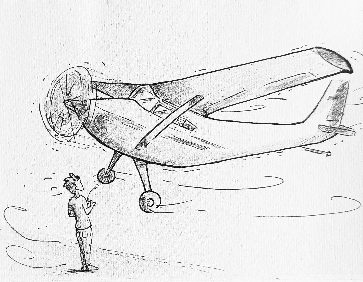 Mal ungeachtet dessen, dass wir vielleicht nicht die richtige Zielgruppe für #rcflugzeuge sind, haben wir uns trotzdem wie kleine Kinder gefreut #kopfprojekt #modellflugzeug #fliegen #kopfprojekt #blog #life #diary #tagebuch #zettelfan #zeichnen #zeichnung #bildchen #skizze #skribble #scribble #kritzelei #comic #drawing #illustration #painting #artbook #sketch #sketchbook #doodle #draft #inkdrawing