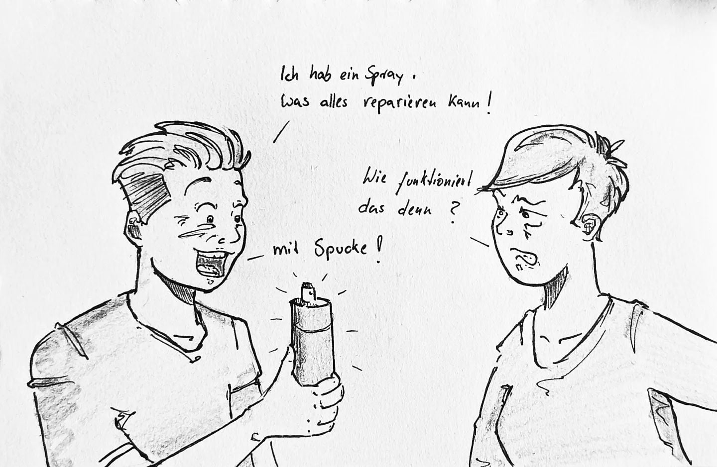 Wenn mal wieder alles droht kaputt zu gehen, endlich ein Mittel auf dass verlass ist!#kopfprojekt #blog #life #diary #tagebuch #zettelfan #zeichnen #zeichnung #bildchen #skizze #skribble #scribble #kritzelei #comic #drawing #illustration #painting #artbook #sketch #sketchbook #doodle #draft #inkdrawing