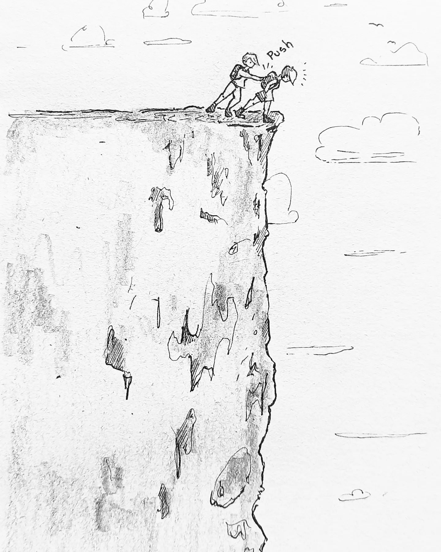 Auch mit wenig Kraftaufwand kann man beeindruckende Ergebnisse erzielen! #kopfprojekt #blog #life #diary #tagebuch #zettelfan #zeichnen #zeichnung #bildchen #skizze #skribble #scribble #kritzelei #comic #drawing #illustration #painting #artbook #sketch #sketchbook #doodle #draft #inkdrawing