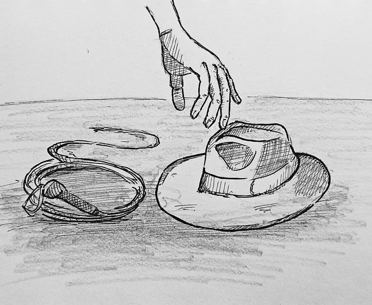 Ok Leute es wird Zeit, #Fedora und #Peitsche sind gepackt, auf ins Abenteuer! 🧳️#kopfprojekt #blog #life #diary #tagebuch #zettelfan #zeichnen #zeichnung #bildchen #skizze #skribble #scribble #kritzelei #comic #drawing #illustration #painting #artbook #sketch #sketchbook #doodle #draft #inkdrawing