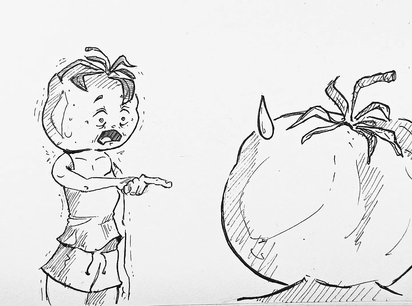 Ok, hier der Beweis, #Tomaten haben sichtlich Auswirkung auf euer Erscheinungsbild! #kopfprojekt #tomatoes #blog #life #diary #tagebuch #zettelfan #zeichnen #zeichnung #bildchen #skizze #skribble #scribble #kritzelei #comic #drawing #illustration #painting #artbook #sketch #sketchbook #doodle #draft #inkdrawing #manga