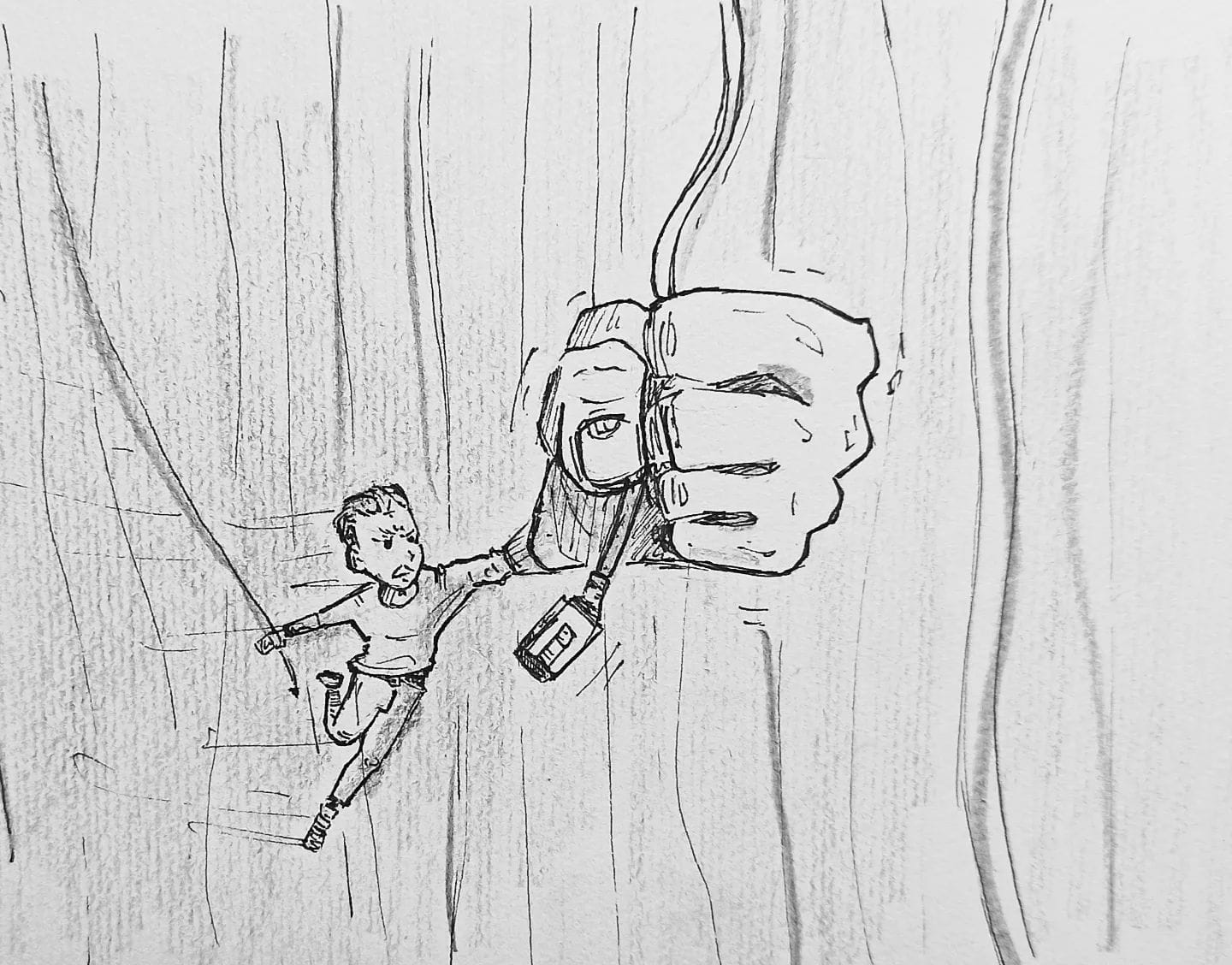 Ich denke wir hangeln uns heute irgendwie schon durch!#kopfprojekt #blog #life #diary #tagebuch #zettelfan #zeichnen #zeichnung #bildchen #skizze #skribble #scribble #kritzelei #comic #drawing #illustration #painting #artbook #sketch #sketchbook #doodle #draft #inkdrawing