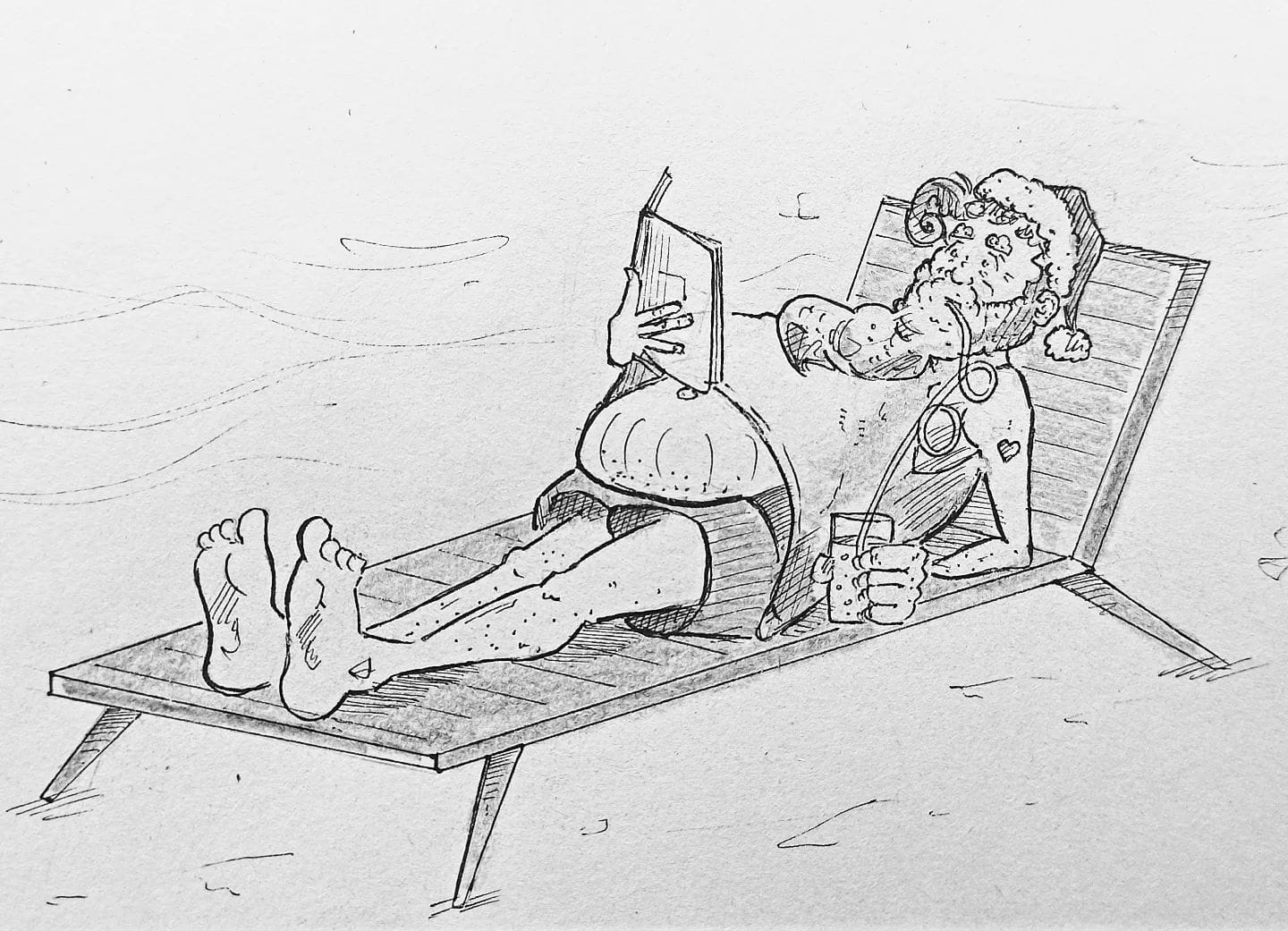 Dieses Jahr machen wir es anders, steckt euch euer Weihnachten sonst wo hin, wir sind dann mal weg ... Solange wie so etwas noch geht #allinclusiveresorts #braungebrannt #winterblues#kopfprojekt #blog #life #diary #tagebuch #zettelfan #zeichnen #zeichnung #bildchen #skizze #skribble #scribble #kritzelei #comic #drawing #illustration #painting #artbook #sketch #sketchbook #doodle #draft #inkdrawing