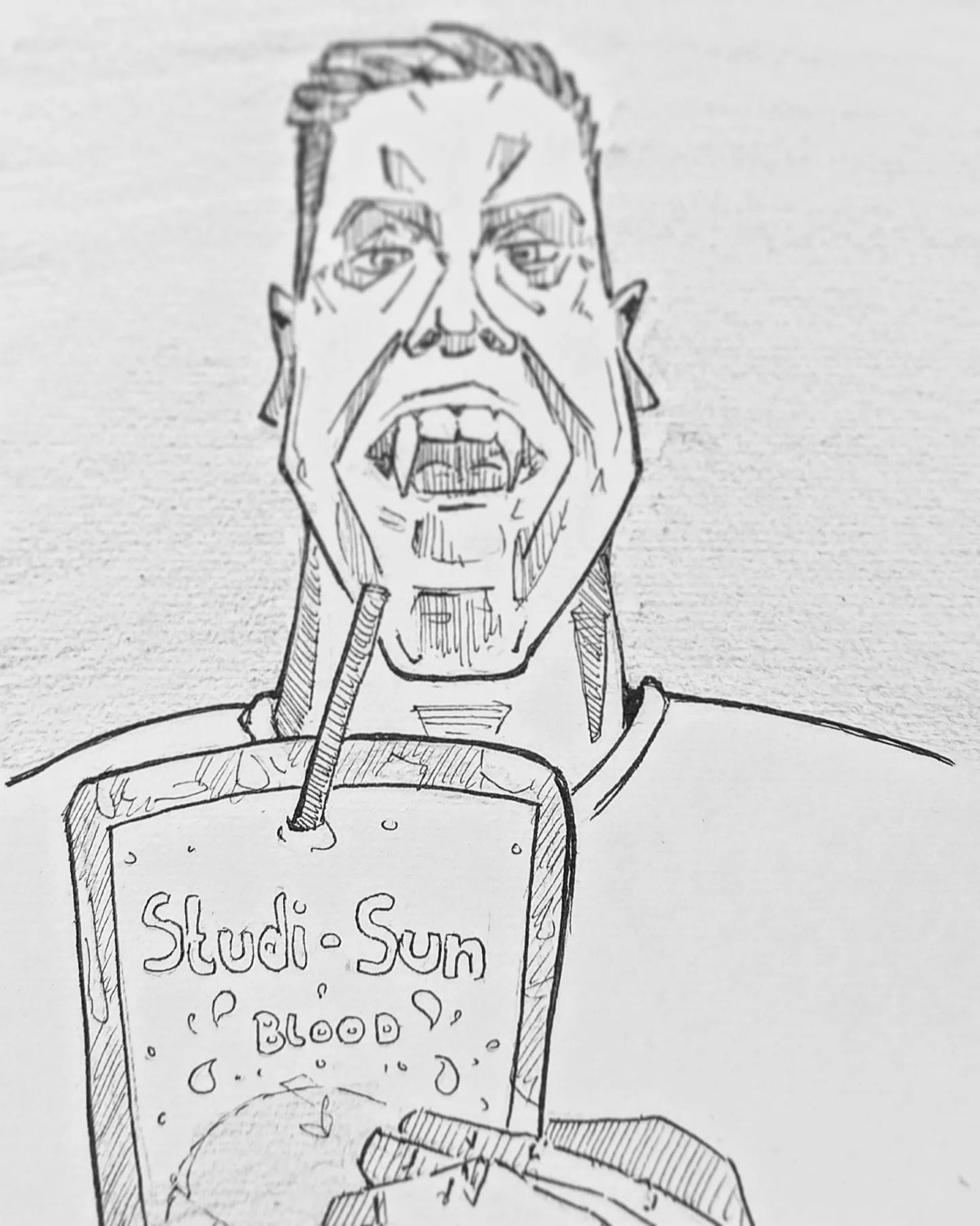 Frisches Blut für die Firma, muhahaha!#kopfprojekt #blog #ersties #htw #messe #life #diary #tagebuch #zettelfan #zeichnen #zeichnung #bildchen #skizze #skribble #scribble #kritzelei #comic #drawing #illustration #painting #artbook #sketch #sketchbook #doodle #draft #inkdrawing