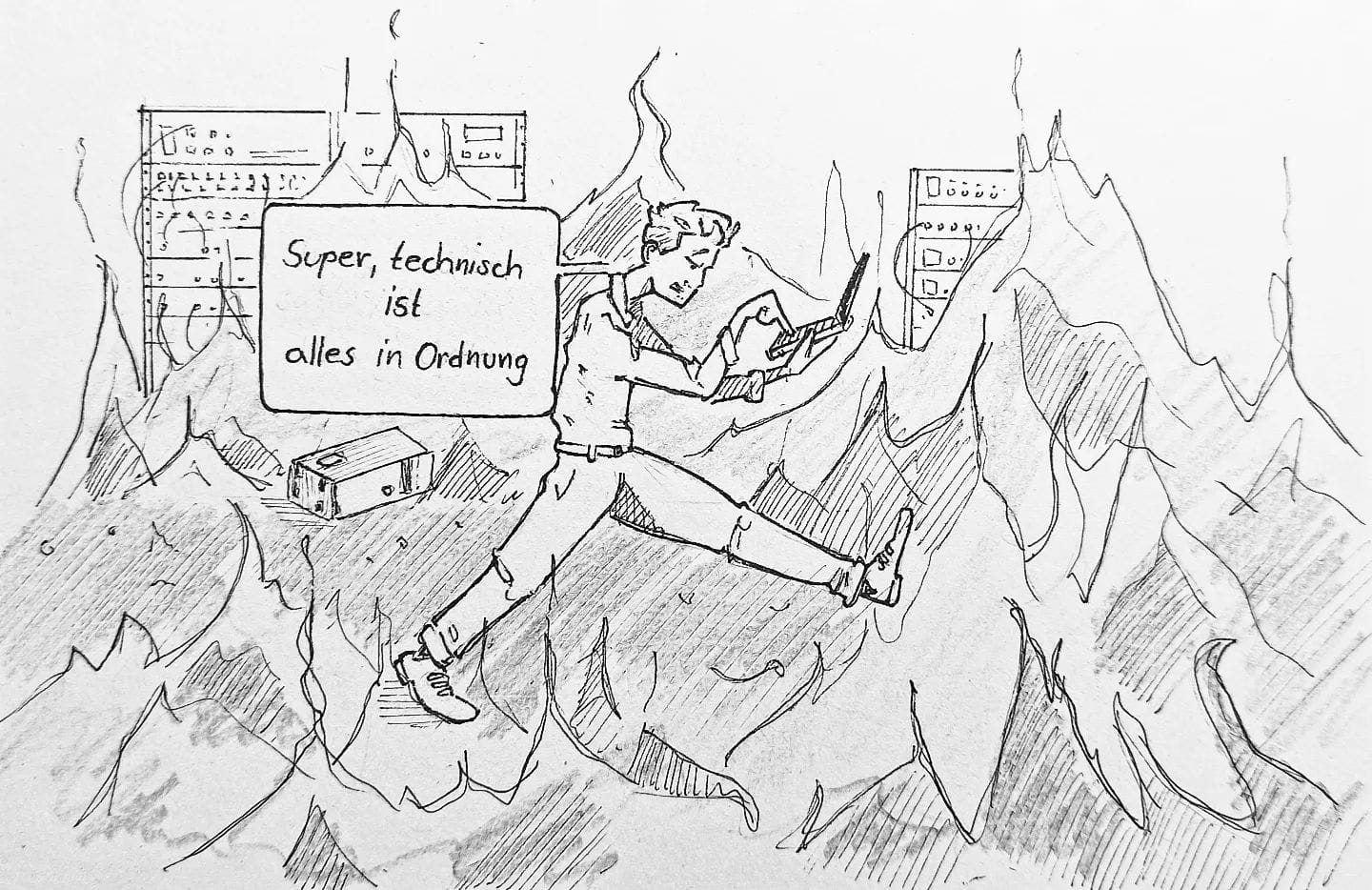 Wird so schlimm schon nicht werden oder? ... ODER? ... 🤫 #itprojects #customerservice#kopfprojekt #blog #life #diary #tagebuch #zettelfan #zeichnen #zeichnung #bildchen #skizze #skribble #scribble #kritzelei #comic #drawing #illustration #painting #artbook #sketch #sketchbook #doodle #draft #inkdrawing