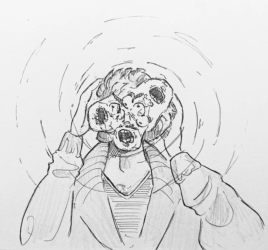 So viele Dinge wollen so viel Energie. Der Pause Knopf ist schon lange abgebrochen. Zum Glück ist schon wieder Montag.#kopfprojekt #blog #life #diary #tagebuch #zettelfan #zeichnen #zeichnung #bildchen #skizze #skribble #scribble #kritzelei #comic #drawing #illustration #painting #artbook #sketch #sketchbook #doodle #draft #inkdrawing