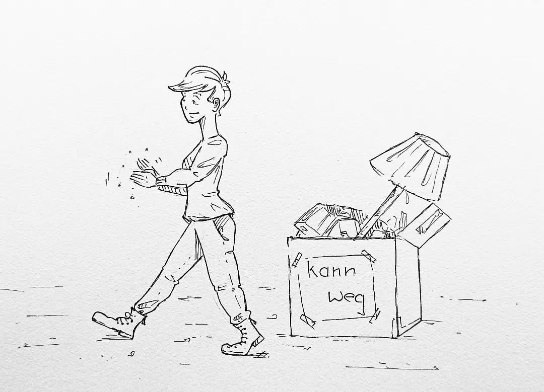 #2025 wird hier so richtig rausgehauen, frei nach der Devise #wenigeristmehr !#kopfprojekt #blog #life #diary #tagebuch #zettelfan #zeichnen #zeichnung #bildchen #skizze #skribble #scribble #kritzelei #comic #drawing #illustration #painting #artbook #sketch #sketchbook #doodle #draft #inkdrawing