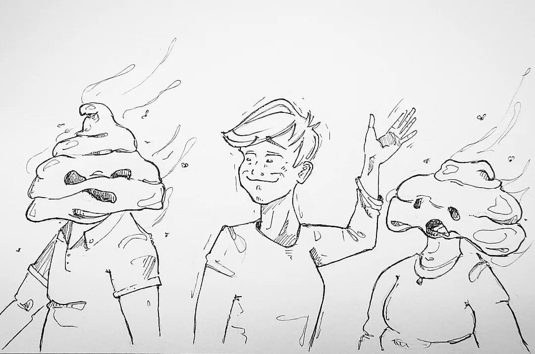 Die kennt wohl jeder, lasst euch von #shitheads und #muffelköpfen nicht den Tag vermiesen. Einfach #lächelnundwinken 🤗#kopfprojekt #blog #life #diary #tagebuch #zettelfan #zeichnen #zeichnung #bildchen #skizze #skribble #scribble #kritzelei #comic #drawing #illustration #painting #artbook #sketch #sketchbook #doodle #draft #inkdrawing