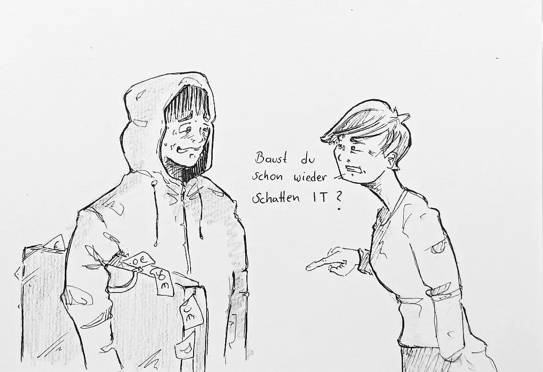 Ich soll nicht drüber sprechen aber ich verrate es euch trotzdem ... Unser System ist krank und lässt am Ende nur Verlierer zurück.#kopfprojekt #schattenit #kapitalismus #blog #life #diary #tagebuch #zettelfan #zeichnen #zeichnung #bildchen #skizze #skribble #scribble #kritzelei #comic #drawing #illustration #painting #artbook #sketch #sketchbook #doodle #draft #inkdrawing