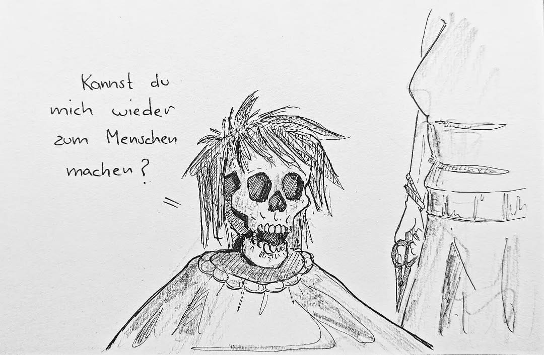 Mittlerweile in Woche 3, krank und verwahrlost Zuhause. So langsam sieht man es ihr auch an. 🧟#kopfprojekt #blog #life #diary #tagebuch #zettelfan #zeichnen #zeichnung #bildchen #skizze #skribble #scribble #kritzelei #comic #drawing #illustration #painting #artbook #sketch #sketchbook #doodle #draft #inkdrawing