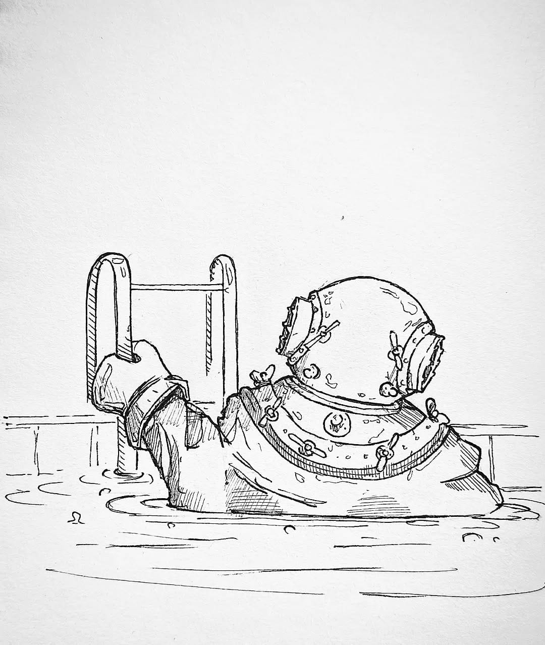 Urlaub schon wieder durch, đ„ș ich geh dann Mal wieder runter ... #haifischbecken #fishtank #kopfprojekt #blog #life #diary #tagebuch #zettelfan #zeichnen #zeichnung #bildchen #skizze #skribble #scribble #kritzelei #comic #drawing #illustration #painting #artbook #sketch #sketchbook #doodle #draft #inkdrawing