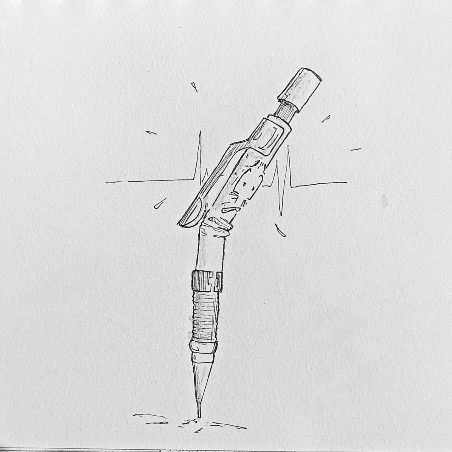 Mein treuer Zeichenbegleiter hat eine arge Verstopfung. Ich gebe noch nicht ganz auf, muss mich aber wohl oder übel mit dem Gedanken anfreunden ihn auszutauschen 🥺