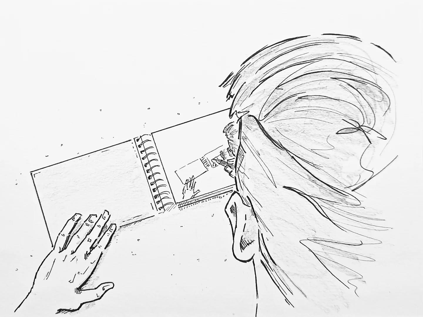 Heute durfte ich endlich ein neues Zeichenbuch anzeichnen (sagt man das so 🤔). Ein wahrlich besonderer Moment, vielleicht werden so auch die Bilder besser