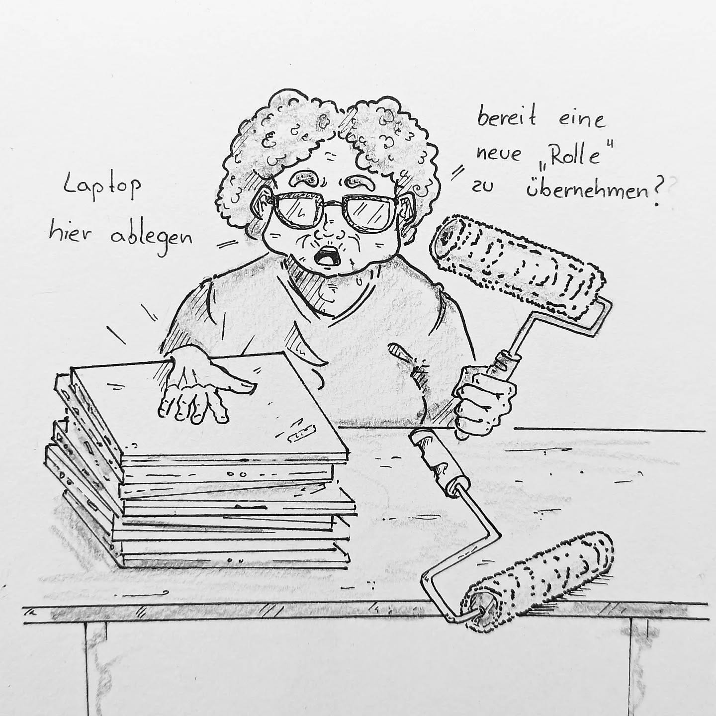 Die nächsten 10 Tage tauschen wir Laptop gegen Farbroller und Presslufthammer. Es geht in die Renovierung unseres Wohnwagens. Drückt uns die Daumen... ‍🛠️‍♀️#kopfprojekt #blog #life #diary #tagebuch #zettelfan #zeichnen #zeichnung #bildchen #skizze #skribble #scribble #kritzelei #comic #drawing #illustration #painting #artbook #sketch #sketchbook #doodle #draft #inkdrawing