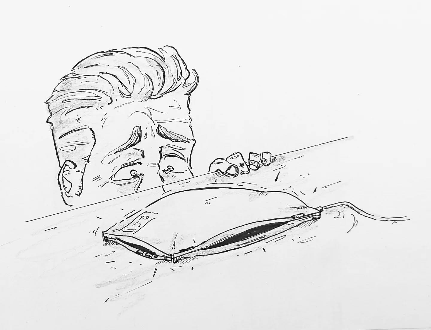 Eine Woche "Urlaub" ist vorbei, die ganze Arbeit hat sich jedoch gelohnt, der #Wohnwagen nimmt Gestalt an. Nur mein #Arbeitslaptop scheint sich irgendwie verändert zu haben, irgendwie will ich nicht reingucken. Ich hab da ein ganz mieses Gefühl 🤯#kopfprojekt #blog #life #diary #tagebuch #zettelfan #zeichnen #zeichnung #bildchen #skizze #skribble #scribble #kritzelei #comic #drawing #illustration #painting #artbook #sketch #sketchbook #doodle #draft #inkdrawing