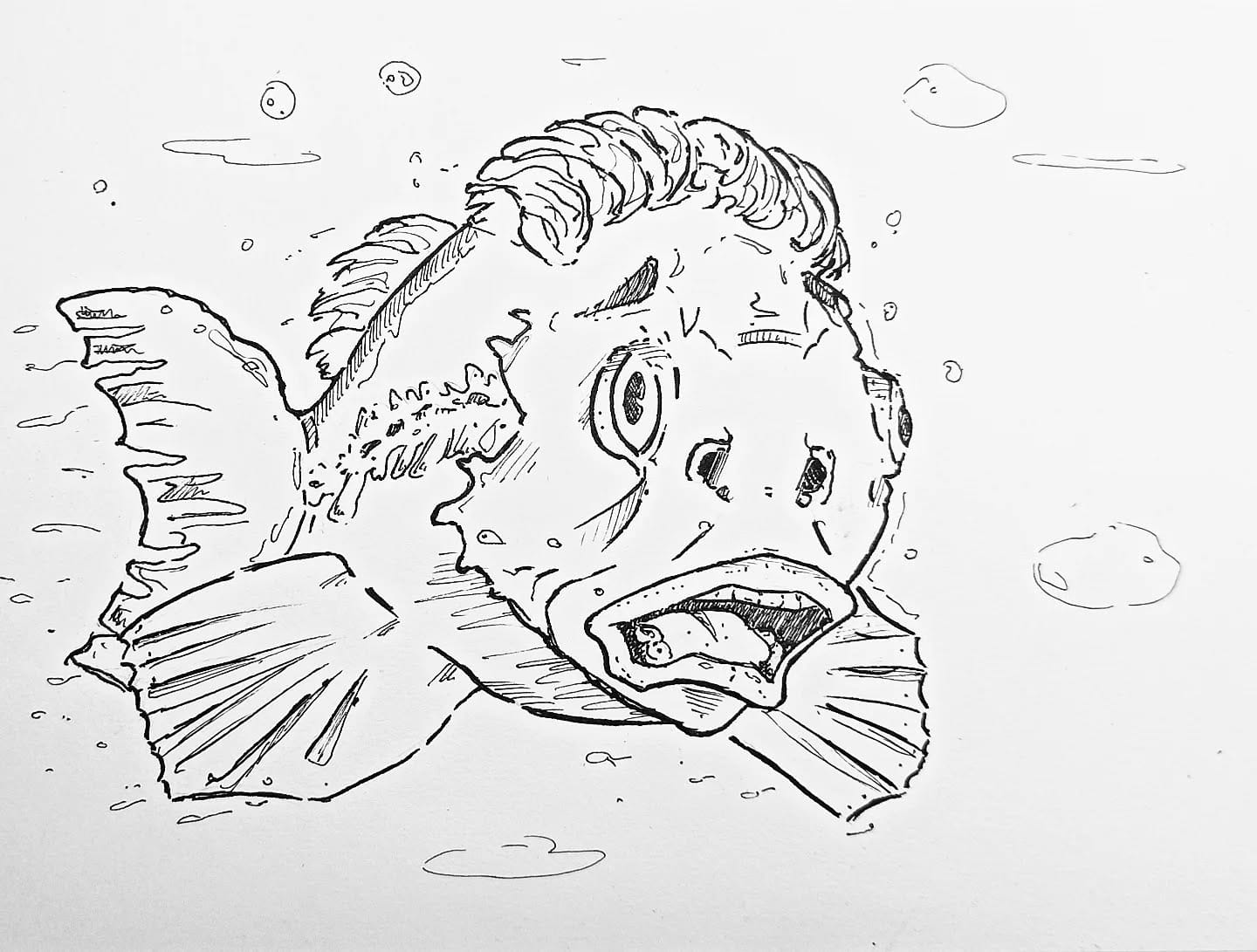 Ich bin gerade richtig im #Flow, ich reite die Welle, ich treibe mit Stil und bin ganz bei Meer-self. #kopfprojekt #blog #life #diary #tagebuch #zettelfan #zeichnen #zeichnung #bildchen #skizze #skribble #scribble #kritzelei #comic #drawing #illustration #painting #artbook #sketch #sketchbook #doodle #draft #inkdrawing