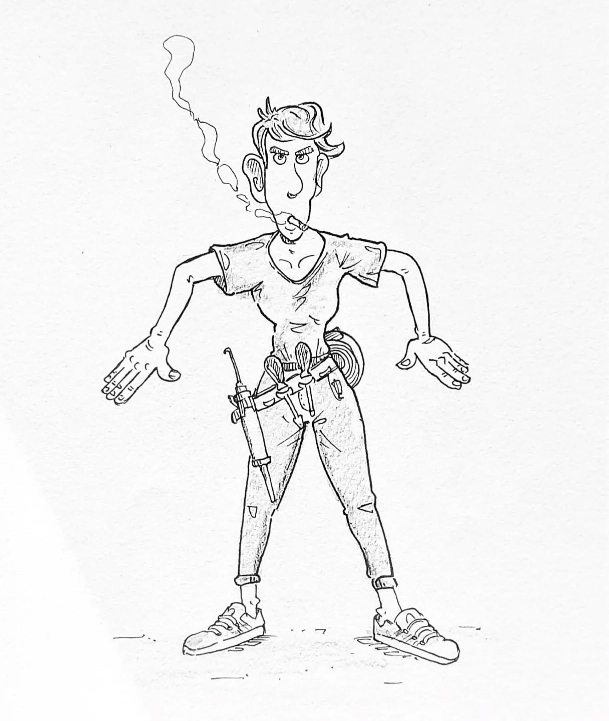 Der Schock ist erst mal verdaut und ein Plan gefasst. Jetzt heißt es Ärmel hoch und dem Problem direkt ins Auge schießen... oder so #kopfprojekt #luckyluke #blog #life #diary #tagebuch #zettelfan #zeichnen #zeichnung #bildchen #skizze #skribble #scribble #kritzelei #comic #drawing #illustration #painting #artbook #sketch #sketchbook #doodle #draft #inkdrawing