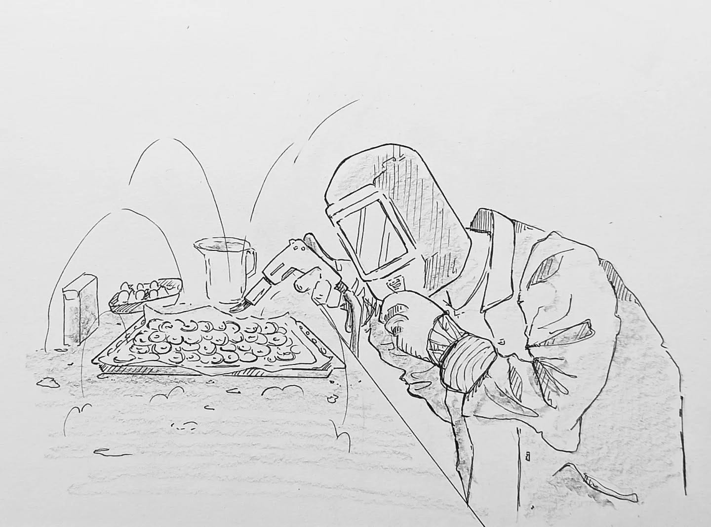 Als Dankeschön für die Unterstützung bei den ausufernden Prüfungen hab ich mich Mal an einem Männerkuchen versucht. ️ #kopfprojekt #blog #life #diary #tagebuch #zettelfan #zeichnen #zeichnung #bildchen #skizze #skribble #scribble #kritzelei #comic #drawing #illustration #painting #artbook #sketch #sketchbook #doodle #draft #inkdrawing