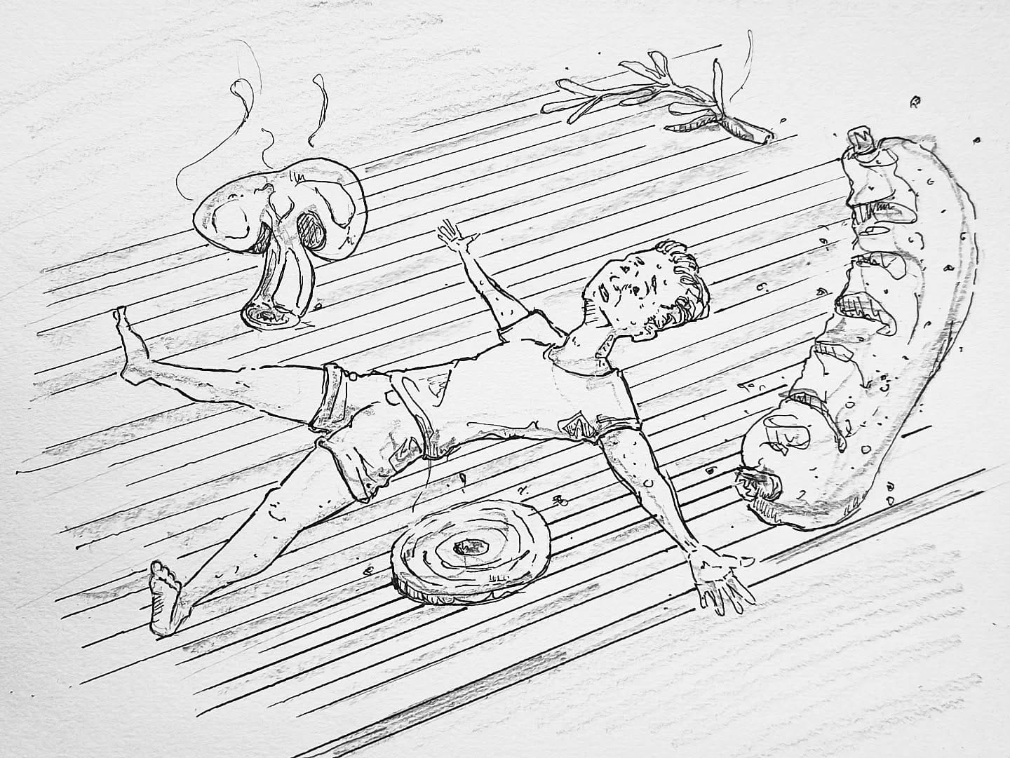 Dieser Sommer K(GR)illt mich! Ich vergesse langsam wie sich Rege anfühlt, warum ich lange Hosen im Schrank habe oder welche Farbe Gras eigentlich hat. 🌡️#kopfprojekt #blog #life #diary #tagebuch #zettelfan #zeichnen #zeichnung #bildchen #skizze #skribble #scribble #kritzelei #comic #drawing #illustration #painting #artbook #sketch #sketchbook #doodle #draft #inkdrawing