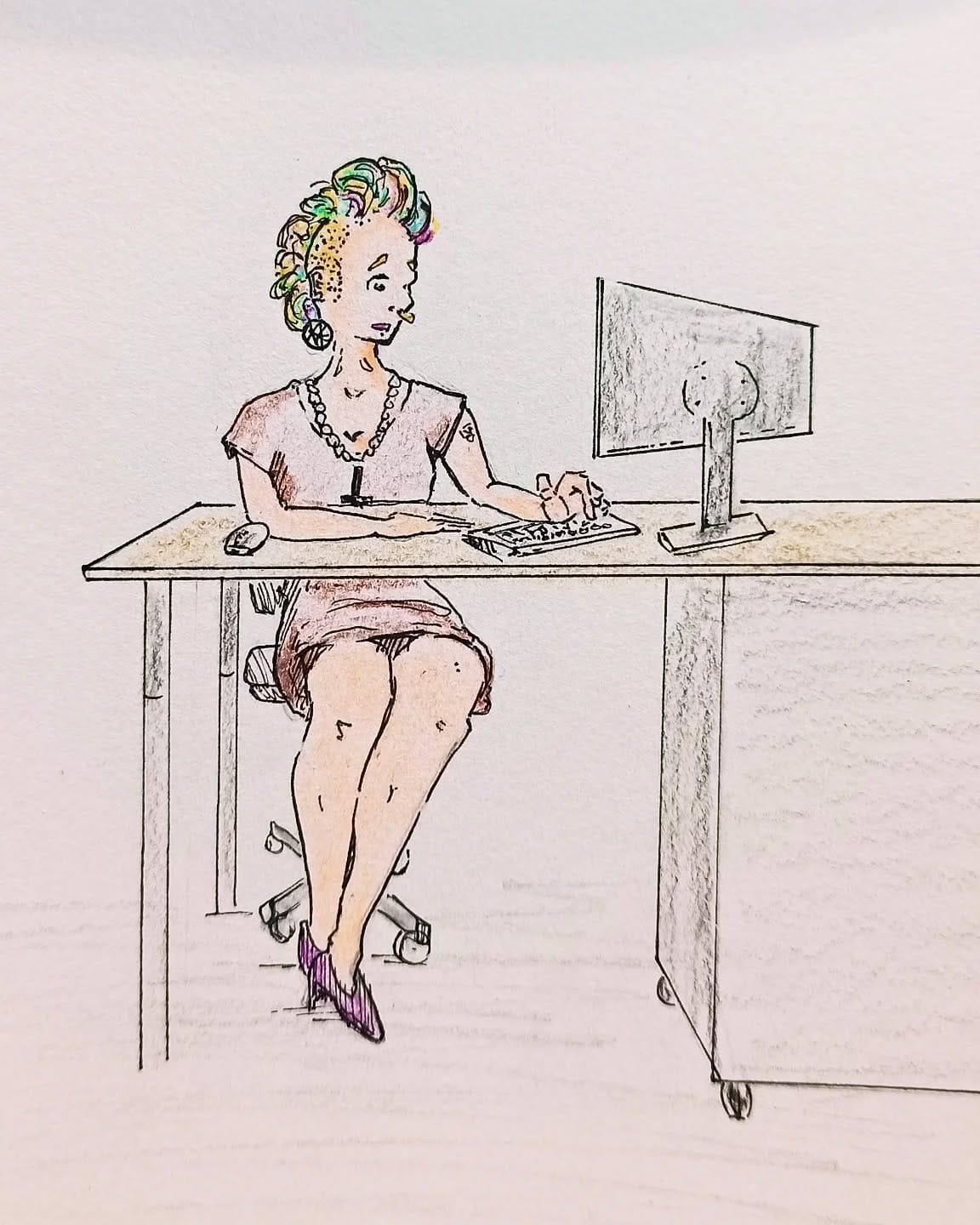 Gestern noch auf dem #knrdfest und heut wieder im #büro ... Der Switch ist nicht immer ganz leicht  #kopfprojekt #blog #life #diary #tagebuch #zettelfan #zeichnen #zeichnung #bildchen #skizze #skribble #scribble #kritzelei #comic #drawing #illustration #painting #artbook #sketch #sketchbook #doodle #draft #inkdrawing