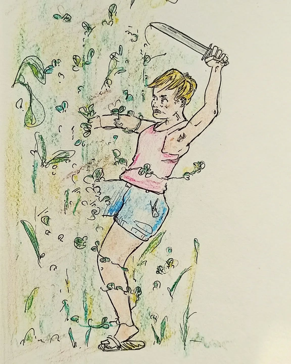 Tipp: Wenn ihr euren Garten im Sommer nicht täglich besuchen könnt, legt die #machete vor dem Eingang ab, damit sie nicht zuwächst