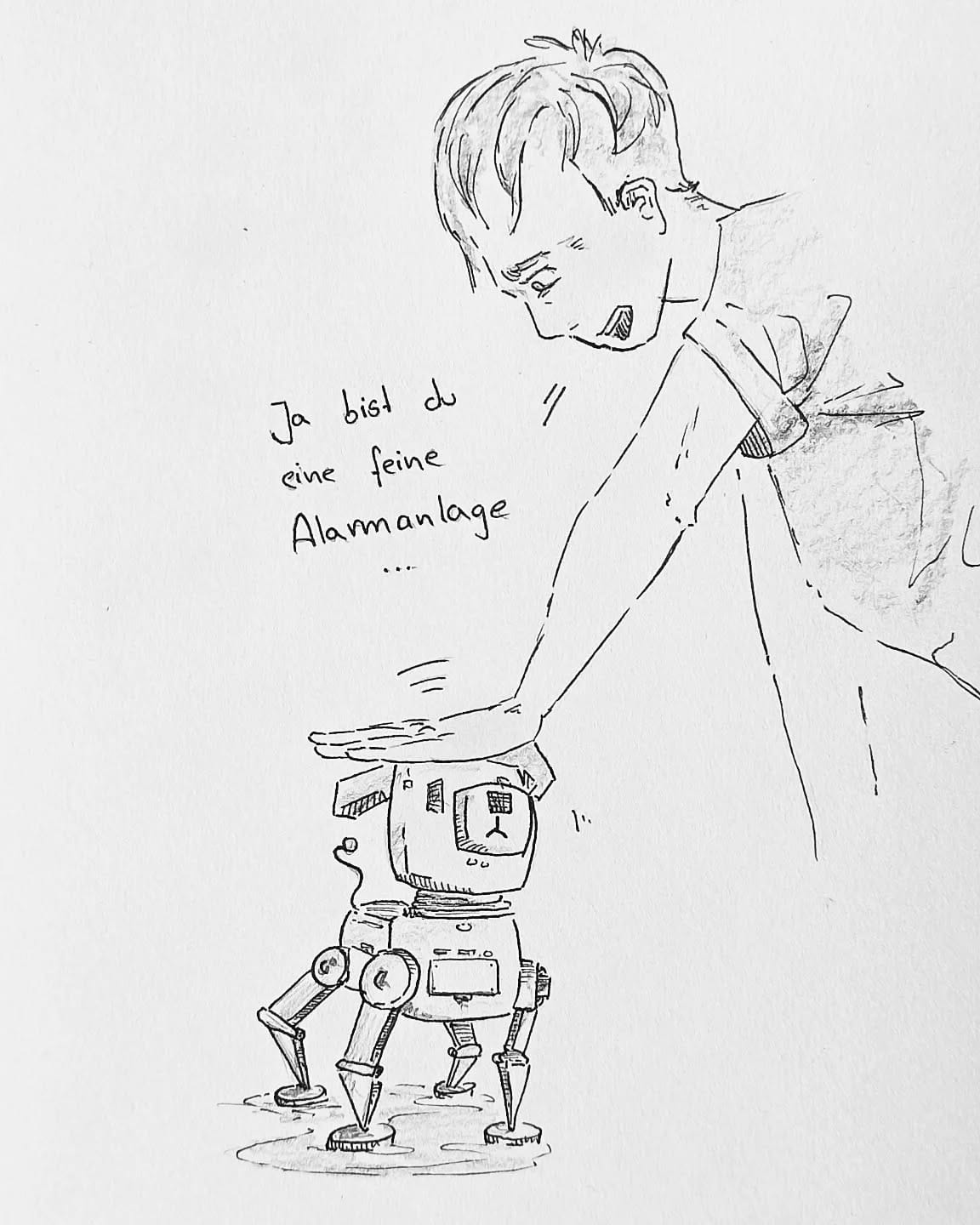 Drohnen, Laser, KI aber süße Robohunde bekommen wir immer noch nicht auf die Reihe 🤖#kopfprojekt #robot #alarmanlage