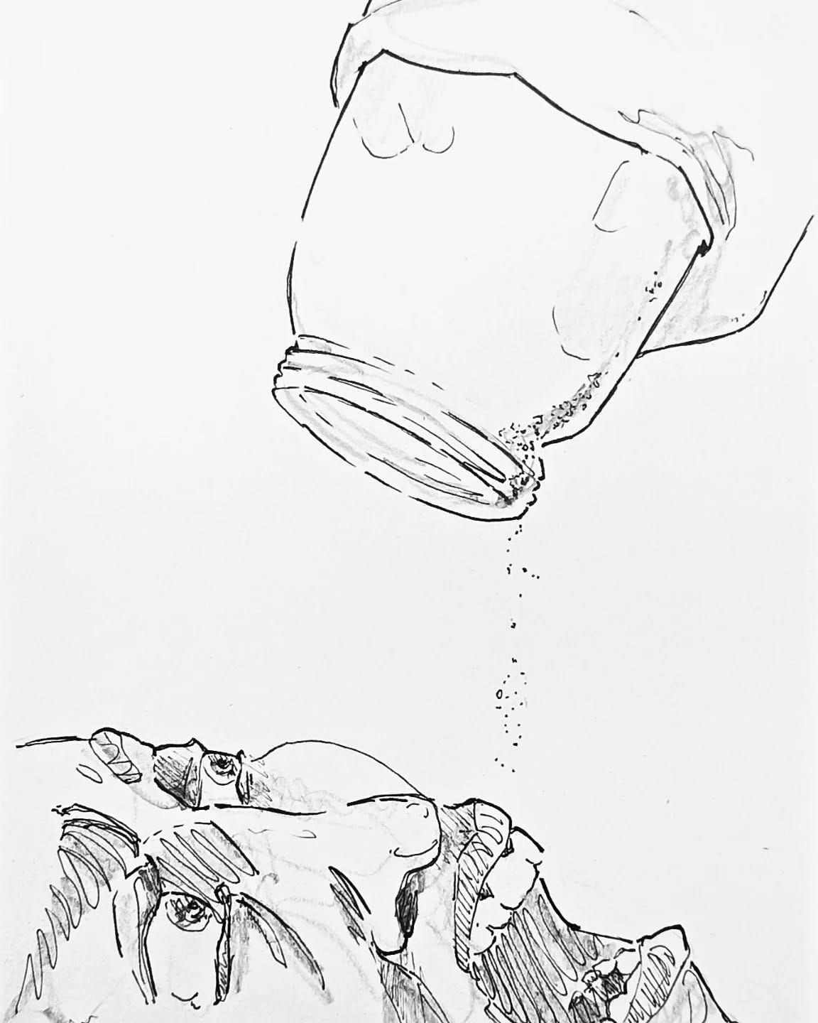 Es ist schrecklich und ich hoffe es passiert euch niemals aber es ist kein Kaffee mehr im Haus  Der #Kaffeehunger lässt mich Dinge tun ...#kopfprojekt #blog #life #diary #tagebuch #zettelfan #zeichnen #zeichnung #bildchen #skizze #skribble #scribble #kritzelei #comic #drawing #illustration #painting #artbook #sketch #sketchbook #doodle #draft #inkdrawing