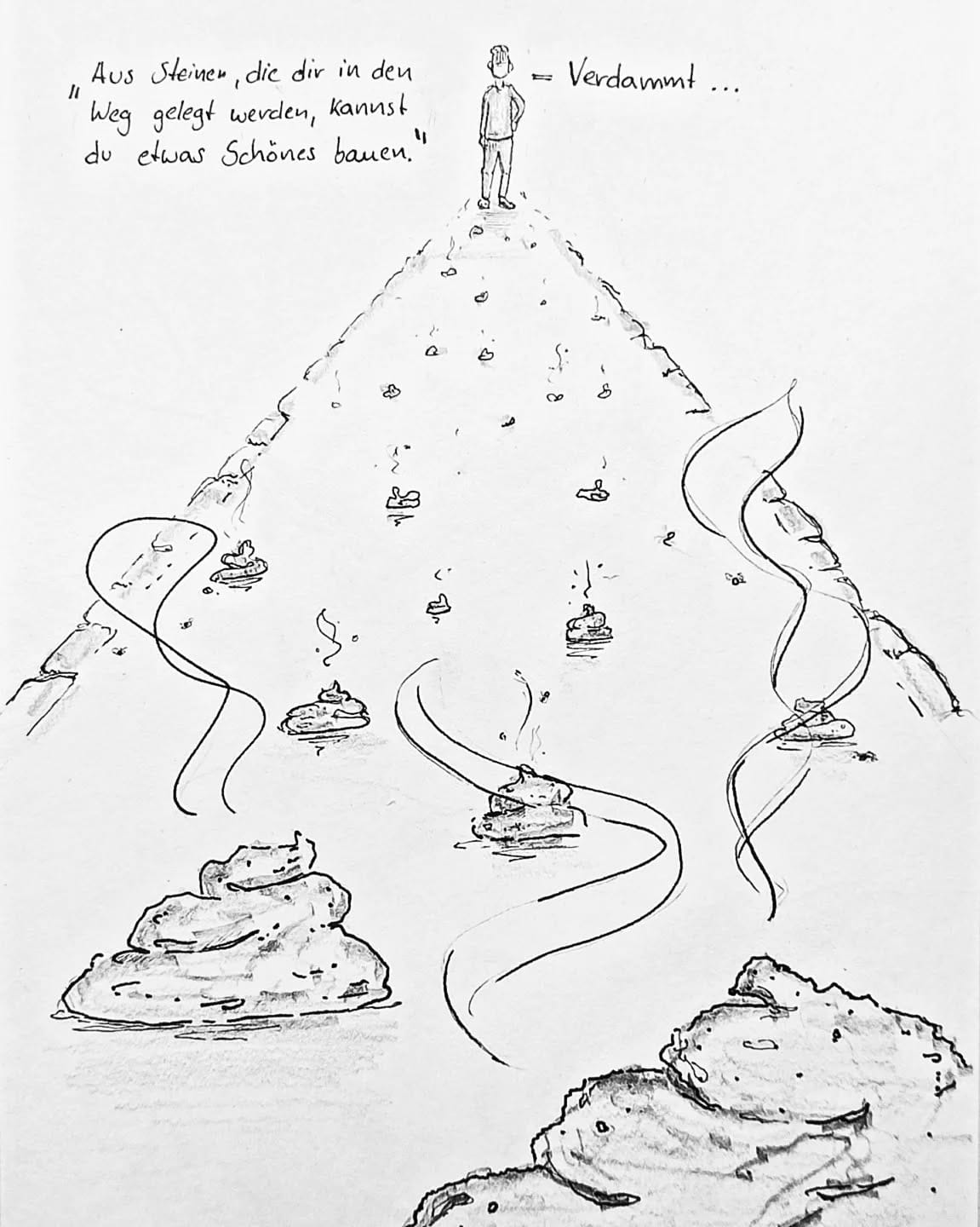 ... auf Anhieb fällt mir da nichts ein. #kopfprojekt #blog #life #diary #tagebuch #zettelfan #zeichnen #zeichnung #bildchen #skizze #skribble #scribble #kritzelei #comic #drawing #illustration #painting #artbook #sketch #sketchbook #doodle #draft #inkdrawing