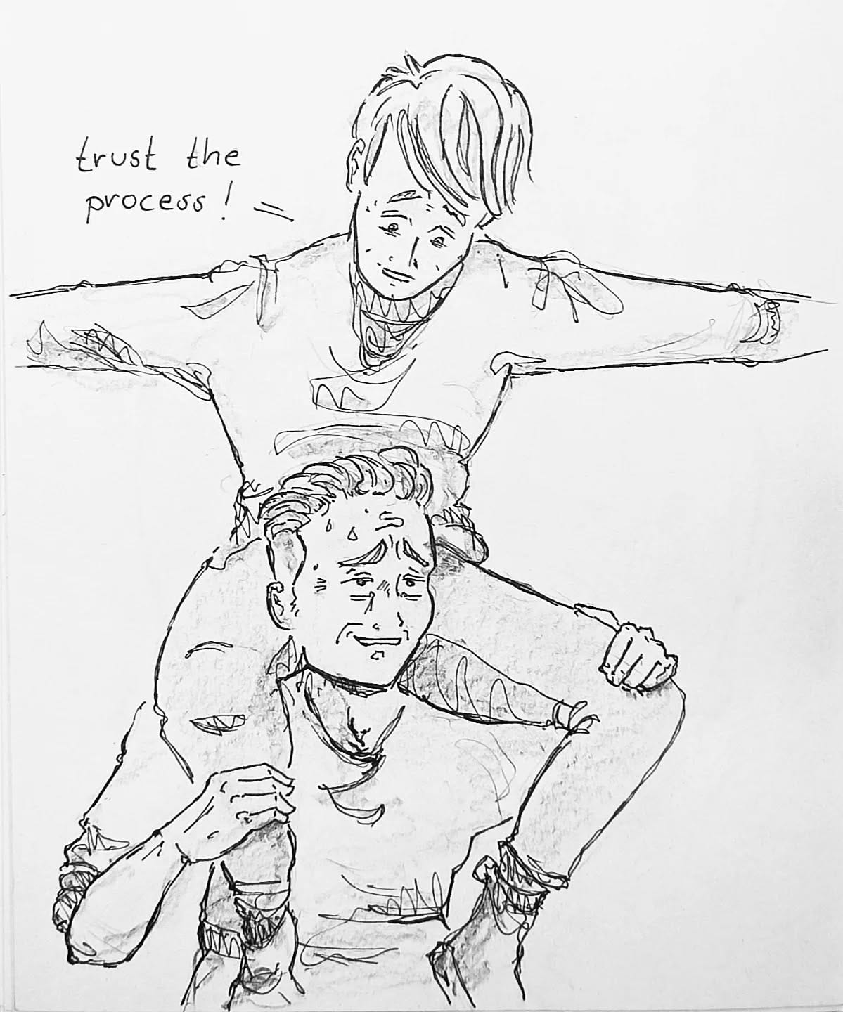 Ich hab so meine Zweifel ob's zum abheben reicht #kopfprojekt #blog #life #diary #tagebuch #zettelfan #zeichnen #zeichnung #bildchen #skizze #skribble #scribble #kritzelei #comic #drawing #illustration #painting #artbook #sketch #sketchbook #doodle #draft #inkdrawing