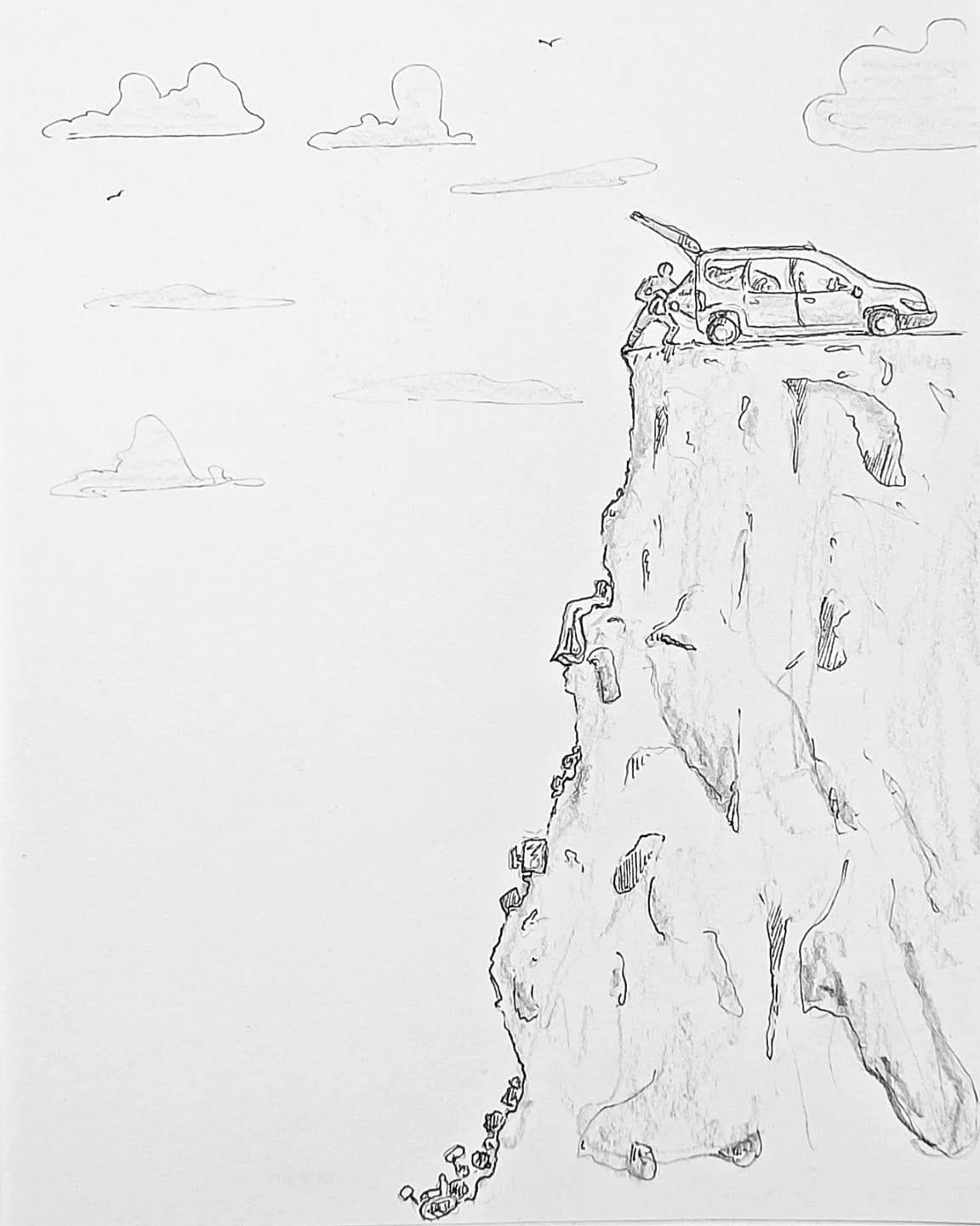 Wir haben uns für eine natürliche Entsorgung entschieden, um das Übergewicht in den Griff zu bekommen. ️#kopfprojekt #blog #life #diary #tagebuch #zettelfan #zeichnen #zeichnung #bildchen #skizze #skribble #scribble #kritzelei #comic #drawing #illustration #painting #artbook #sketch #sketchbook #doodle #draft #inkdrawing